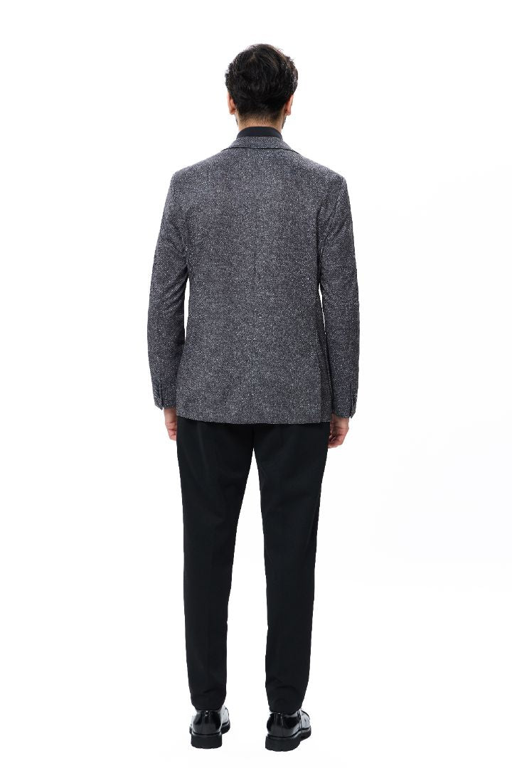 Charcoal Herringbone Performance Blazer