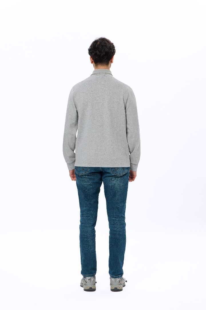 Grey Performance Stretch Snap Overshirt