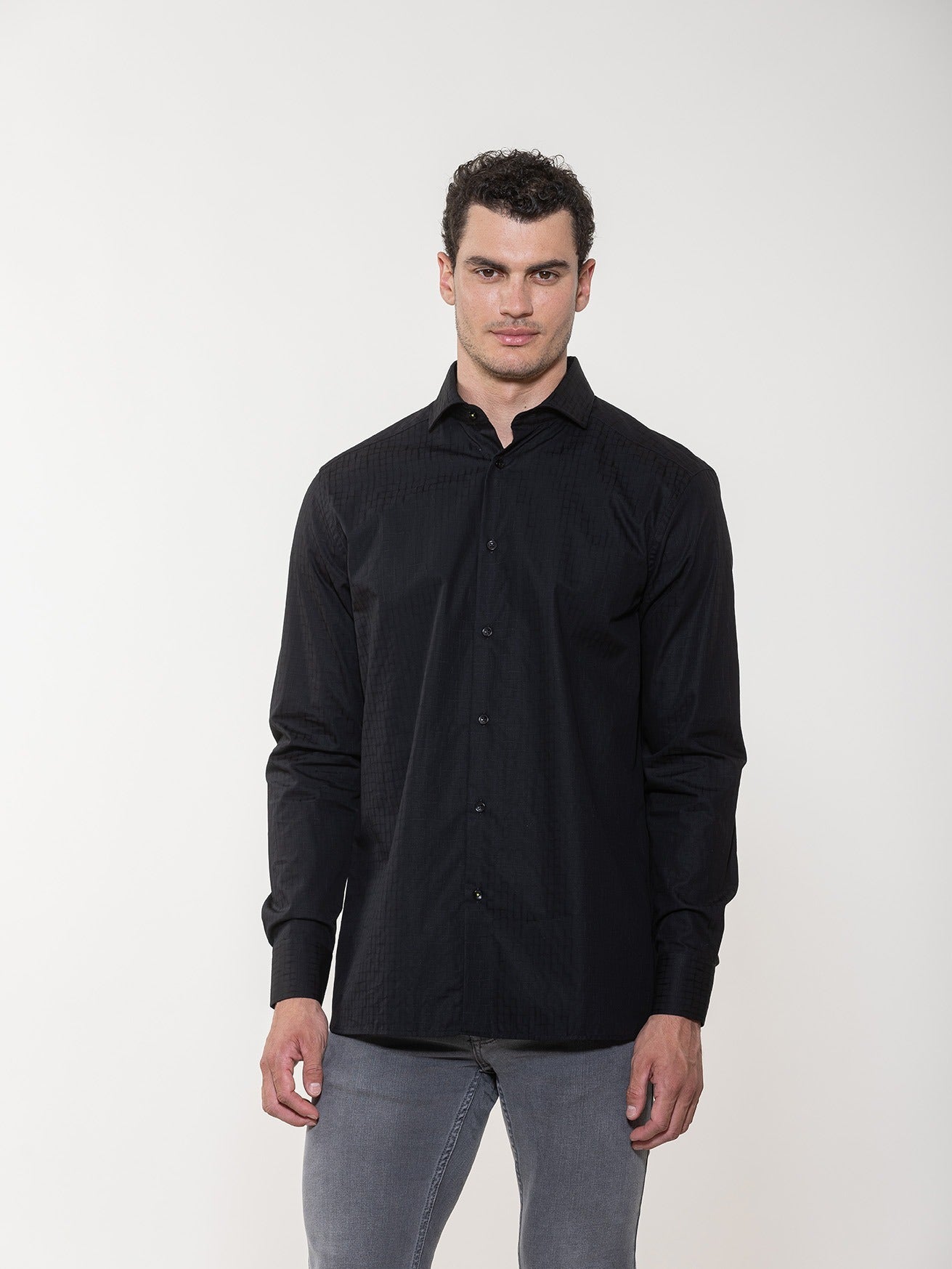 Alligator Printed Jacquard Shirt