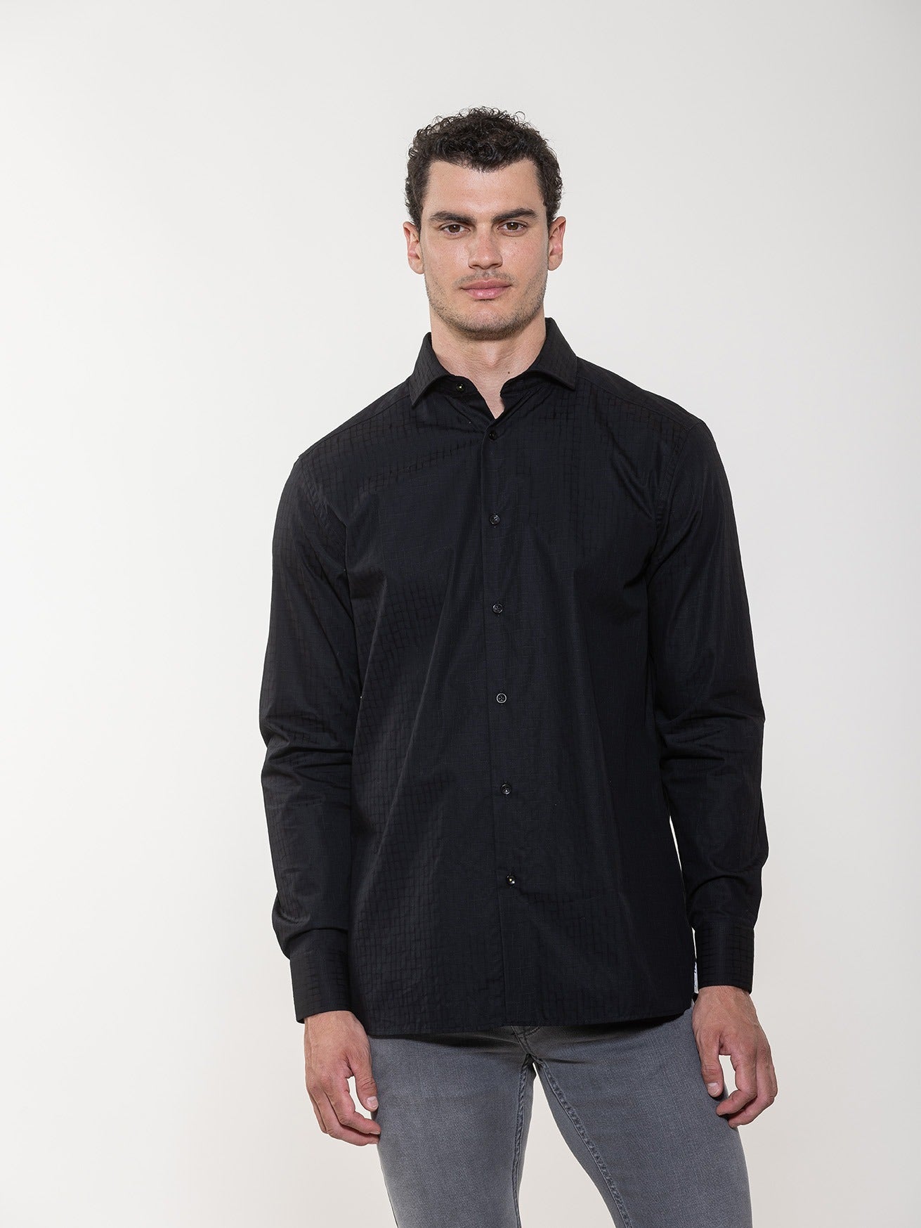 Alligator Printed Jacquard Shirt