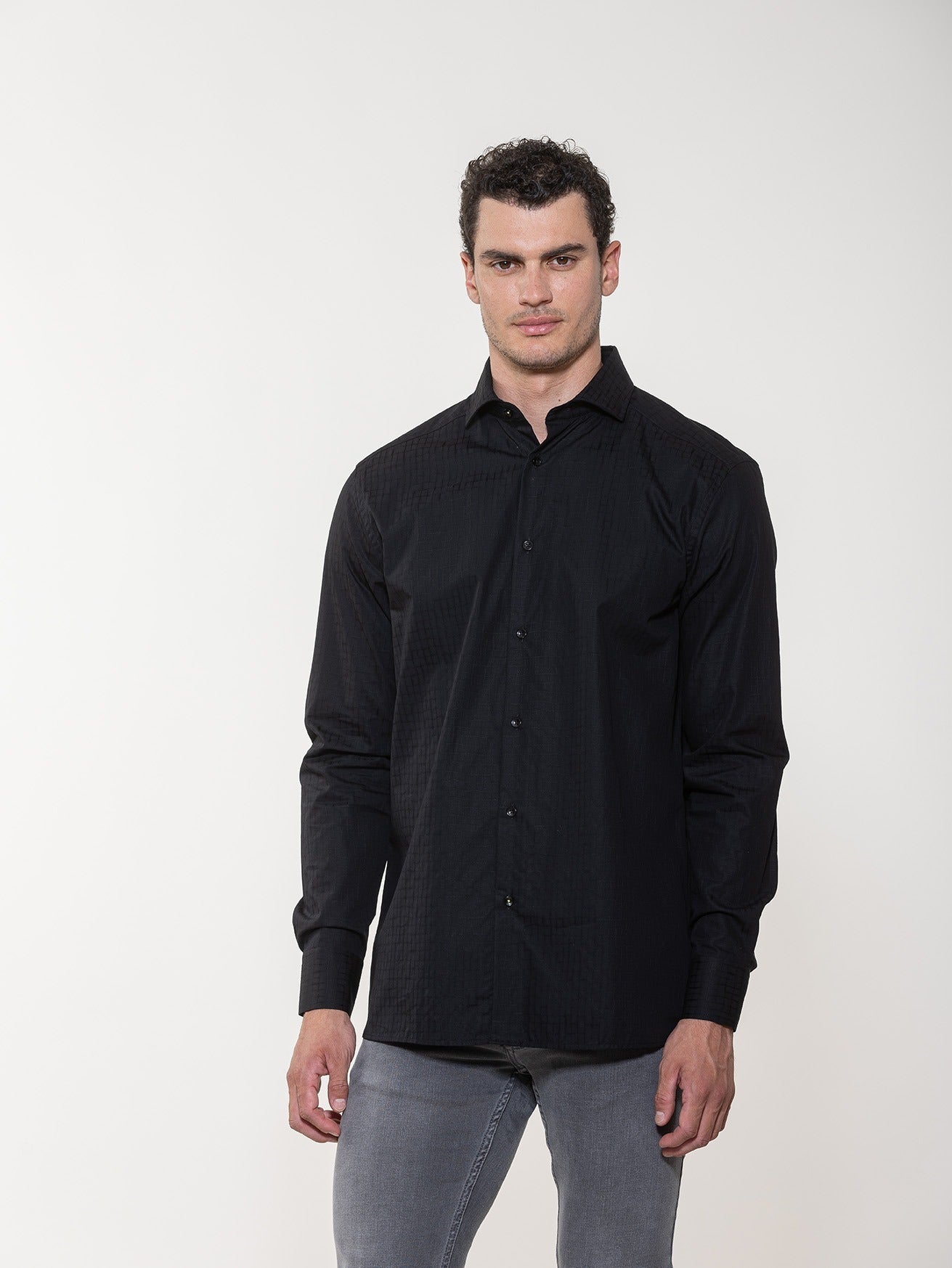 Alligator Printed Jacquard Shirt