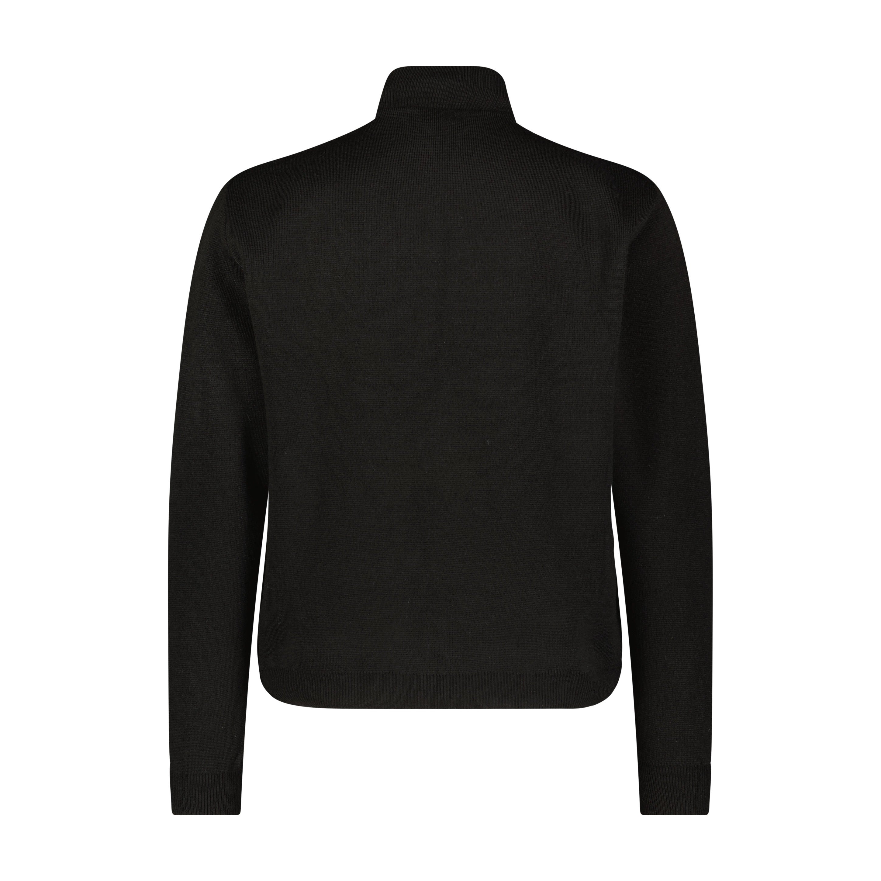 Black long-sleeve shirt on a white background