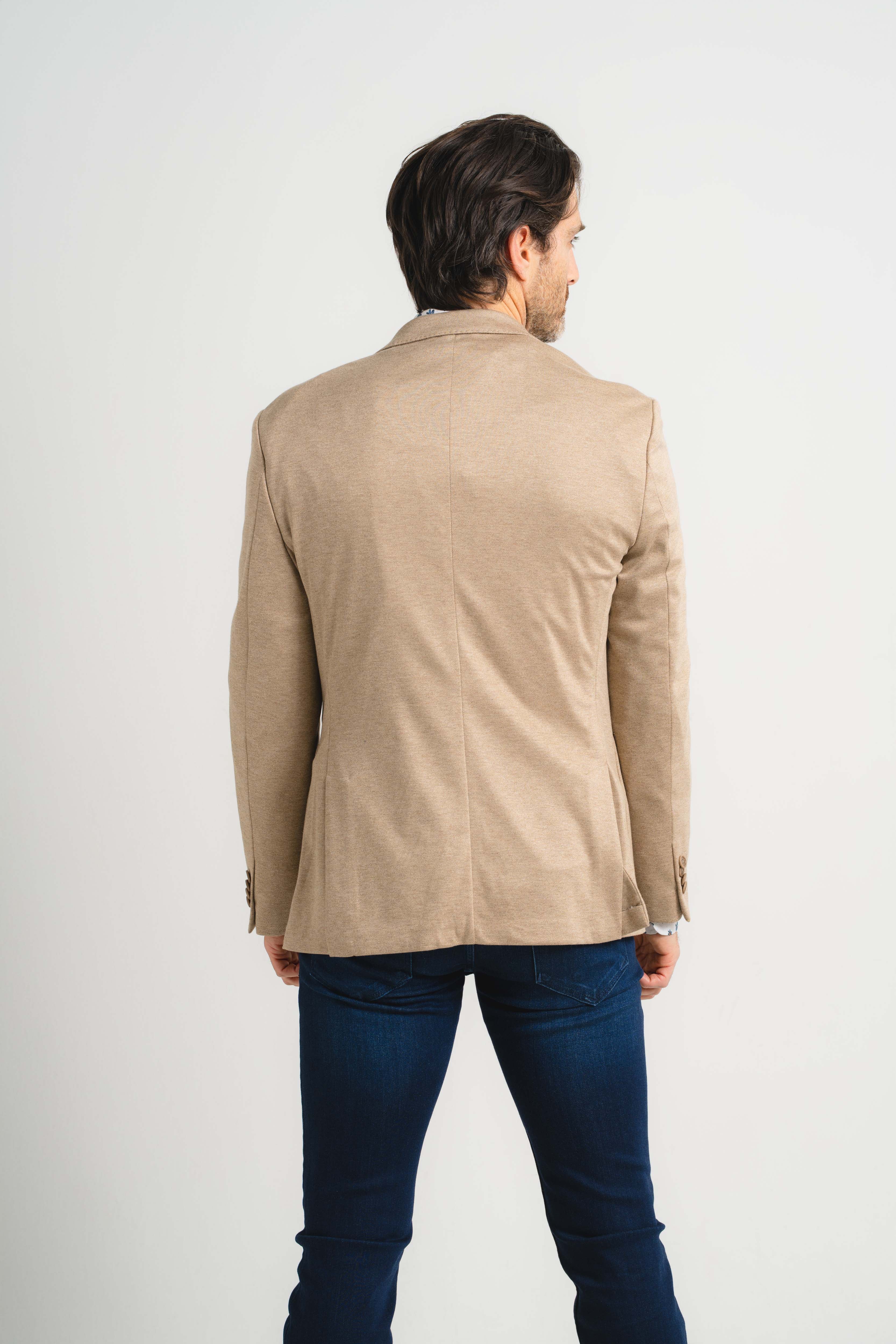 Khaki Liscio Knit Blazer