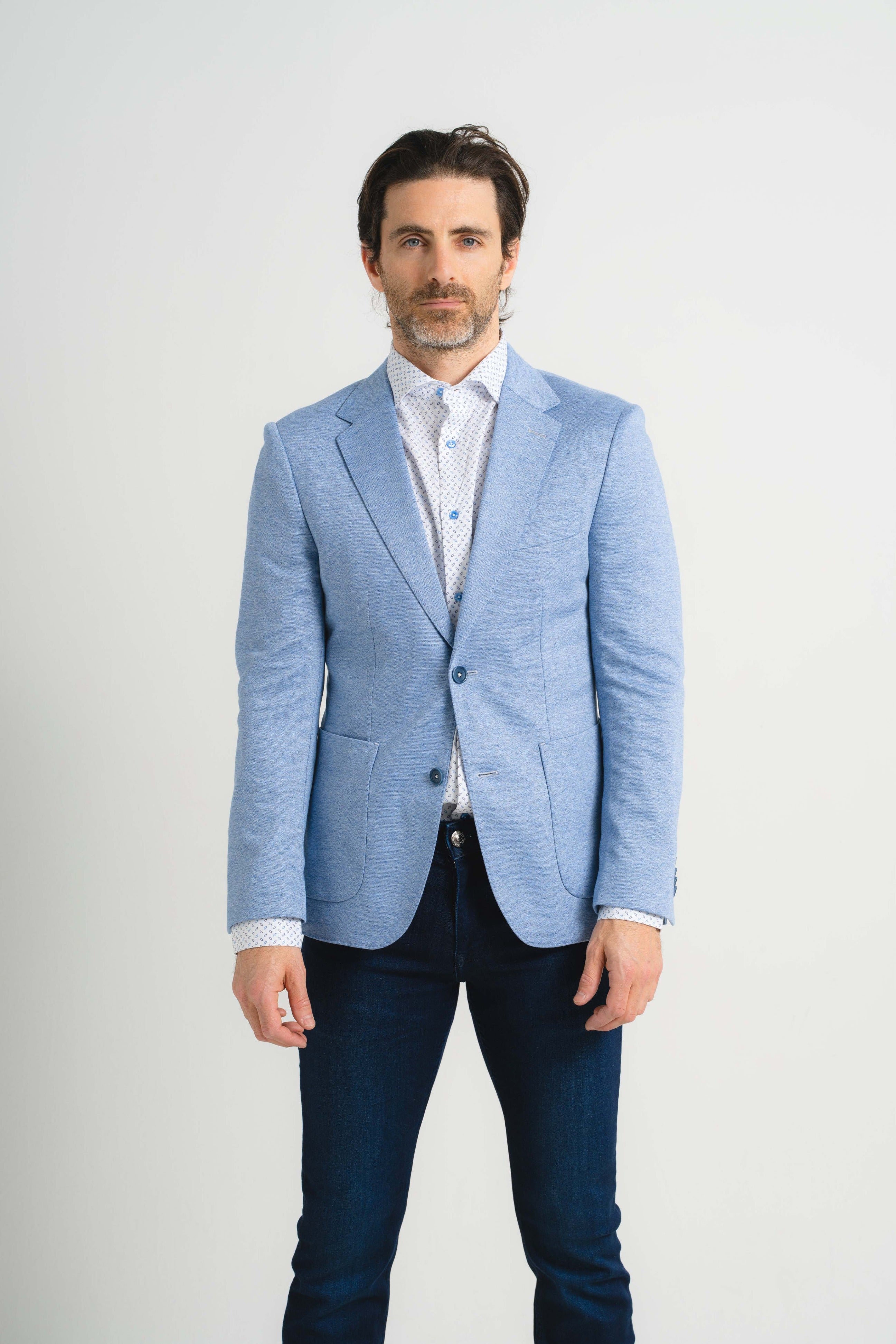 Sky Liscio Knit Blazer