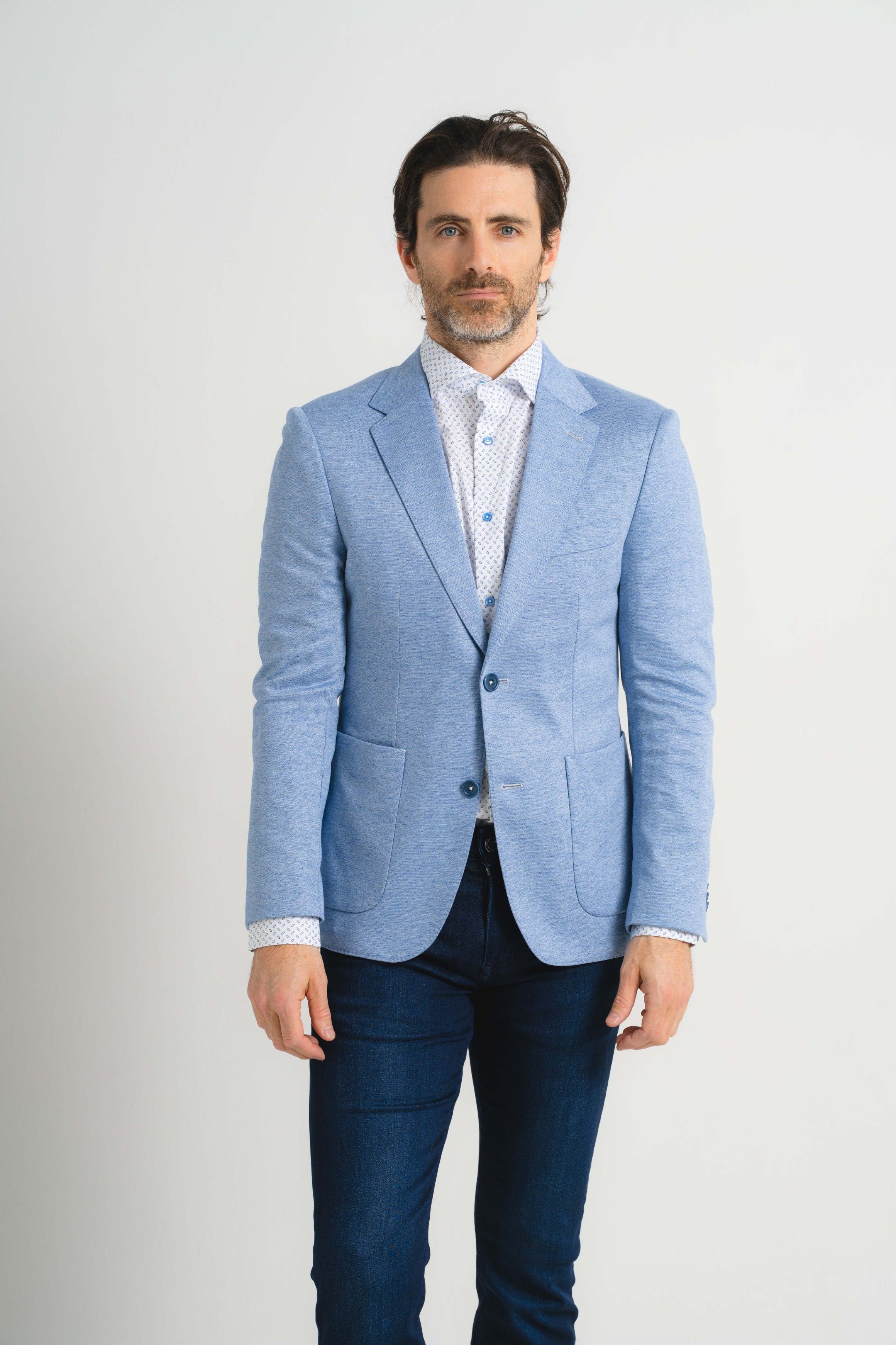 Sky Liscio Knit Blazer