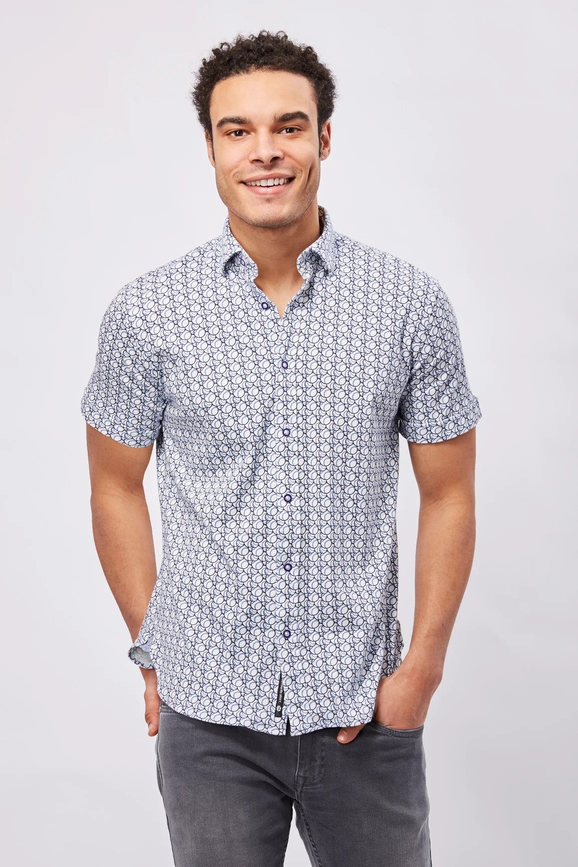 Max Colton Blue Baseballs Short Sleeve Shirt