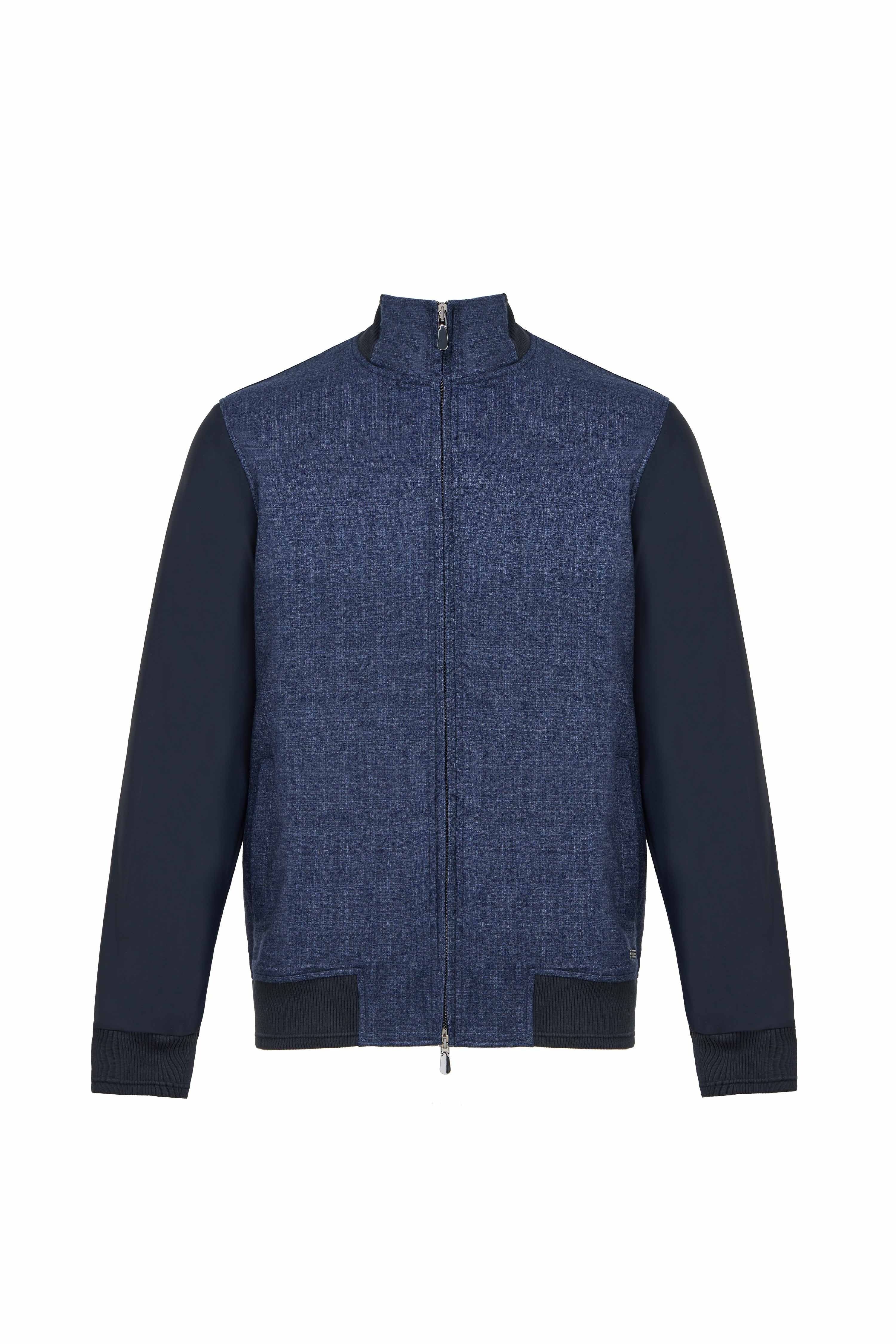 Indigo Full Zip Baseball Jacket