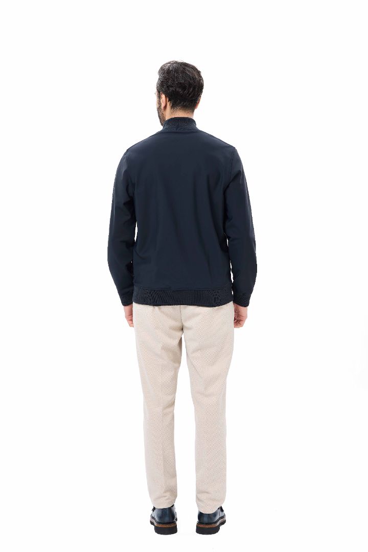 Indigo Full Zip Baseball Jacket