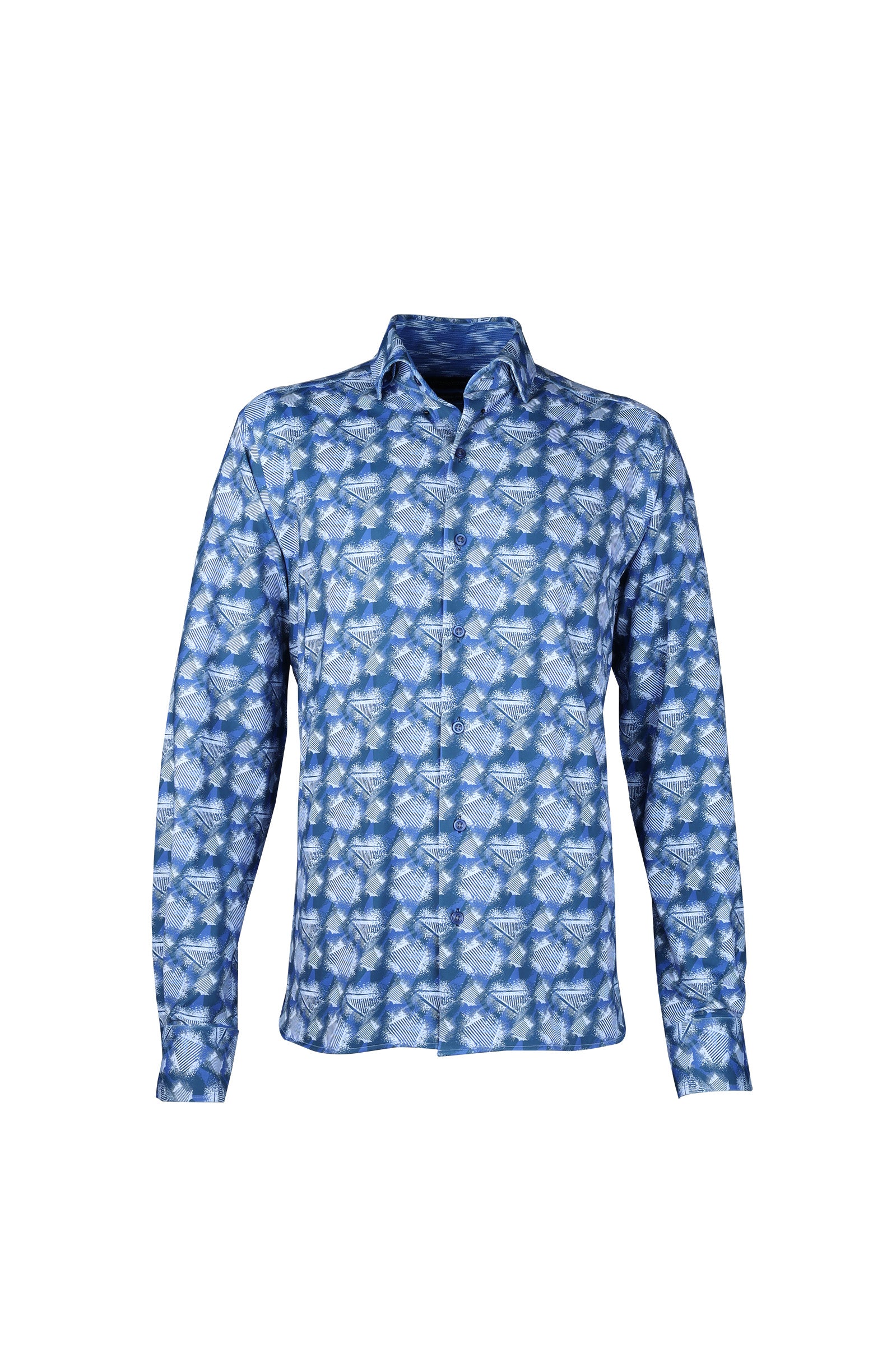 Ibiza Grid Blue Performance Shirt