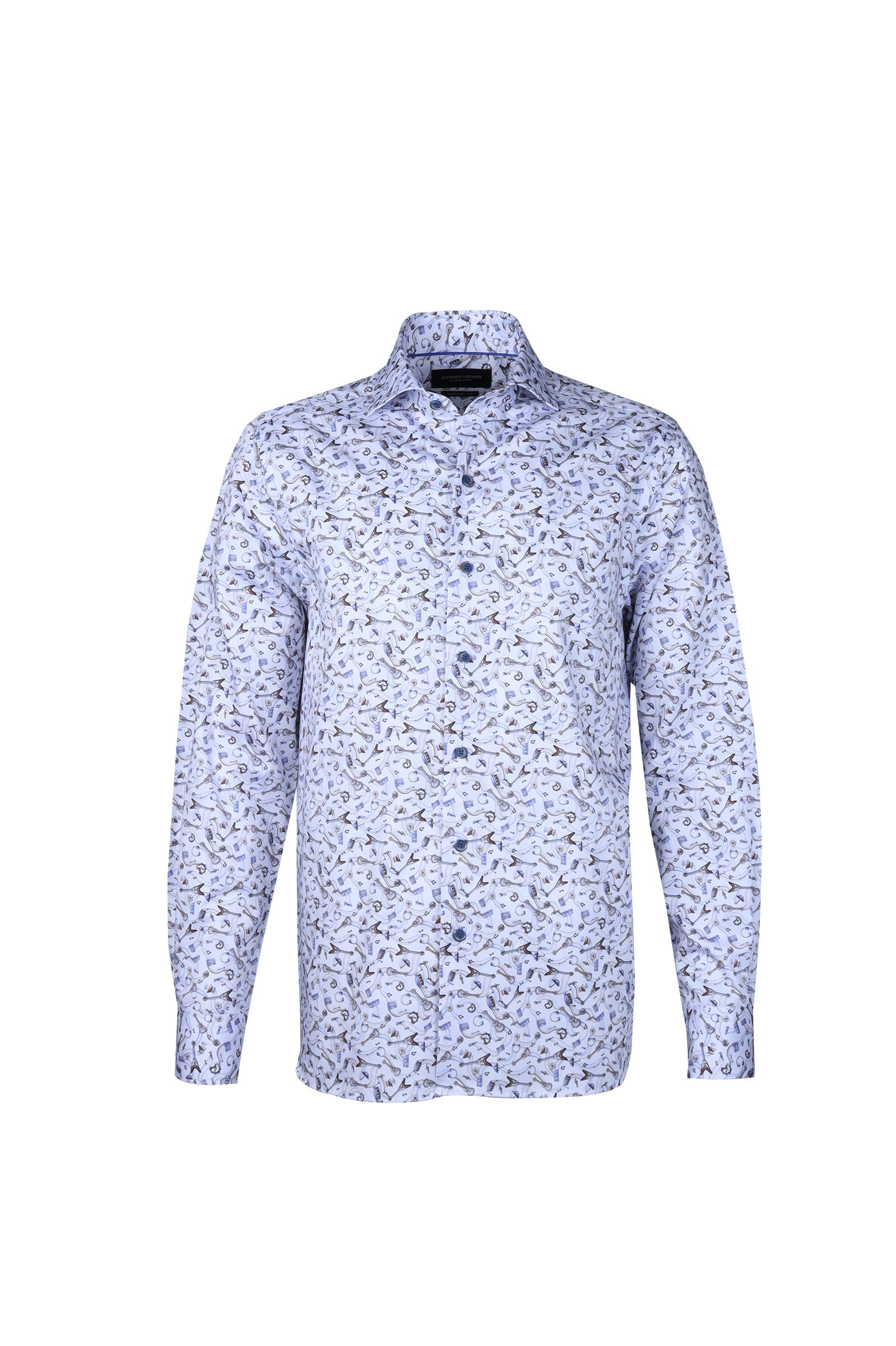 Silk-Touch Guitar Euro Collar Sport Shirt