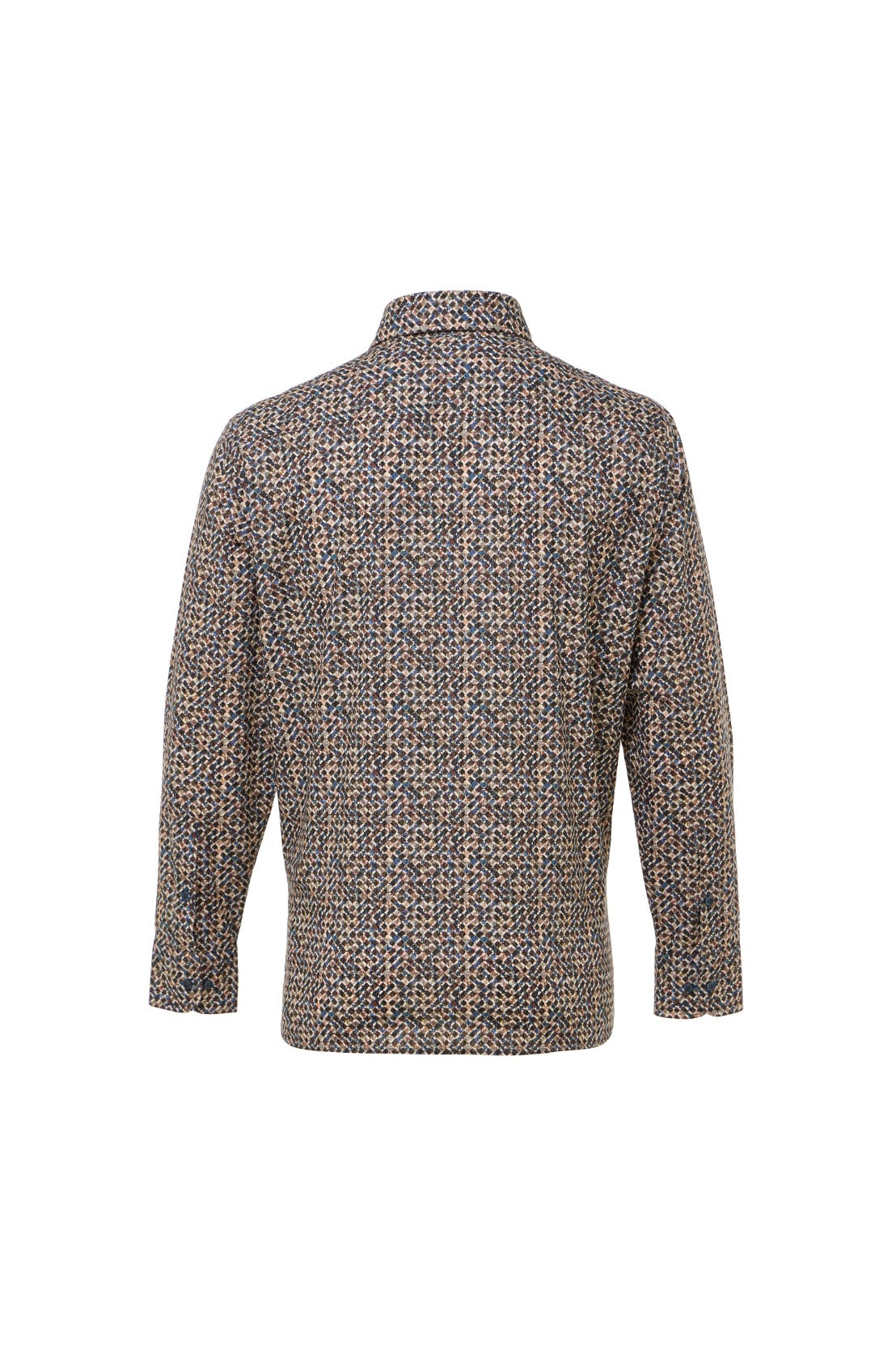 Multi Diamond Splash Geo Print Button Down Shirt