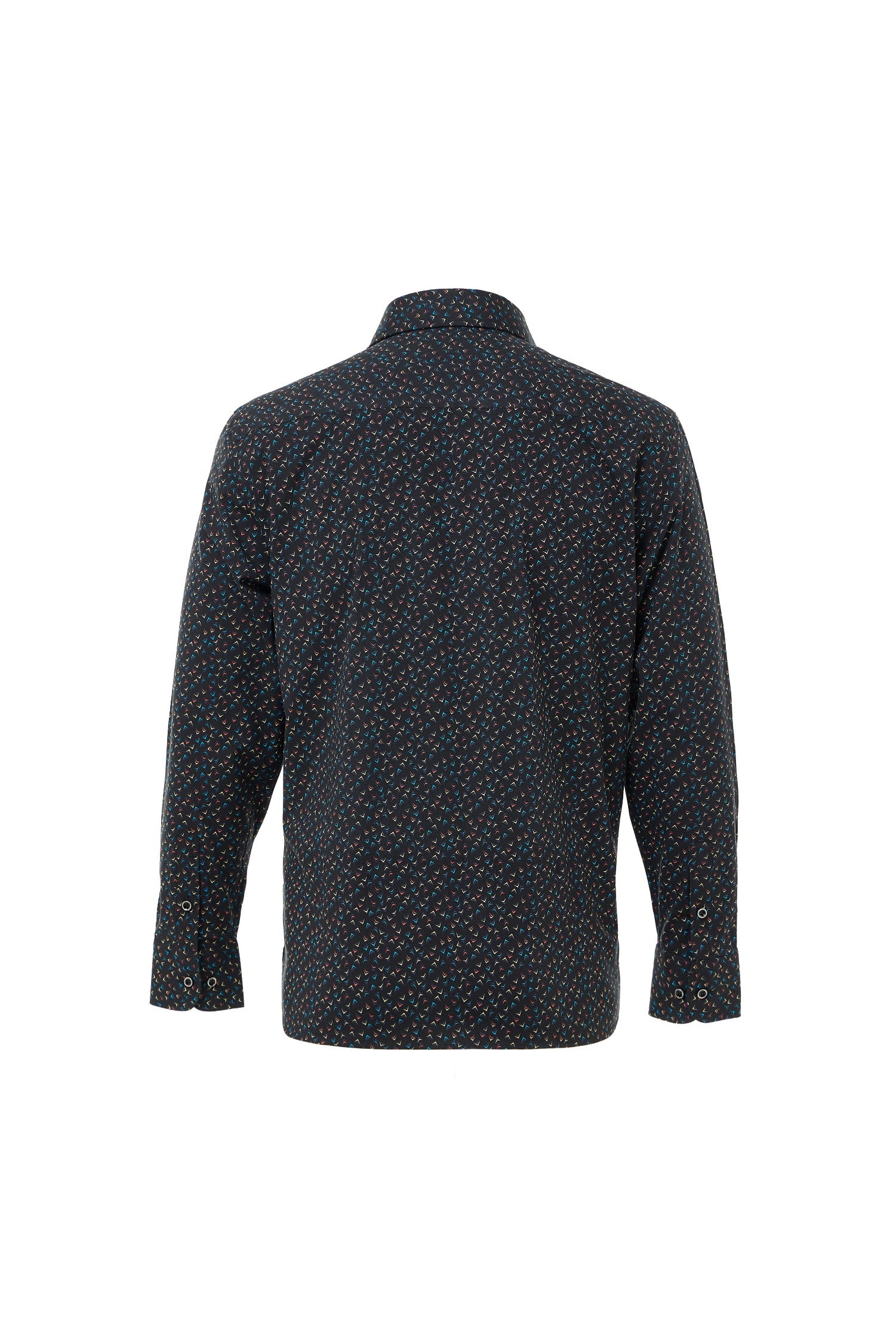 Multi Abstract Arrows Print Button Down Shirt