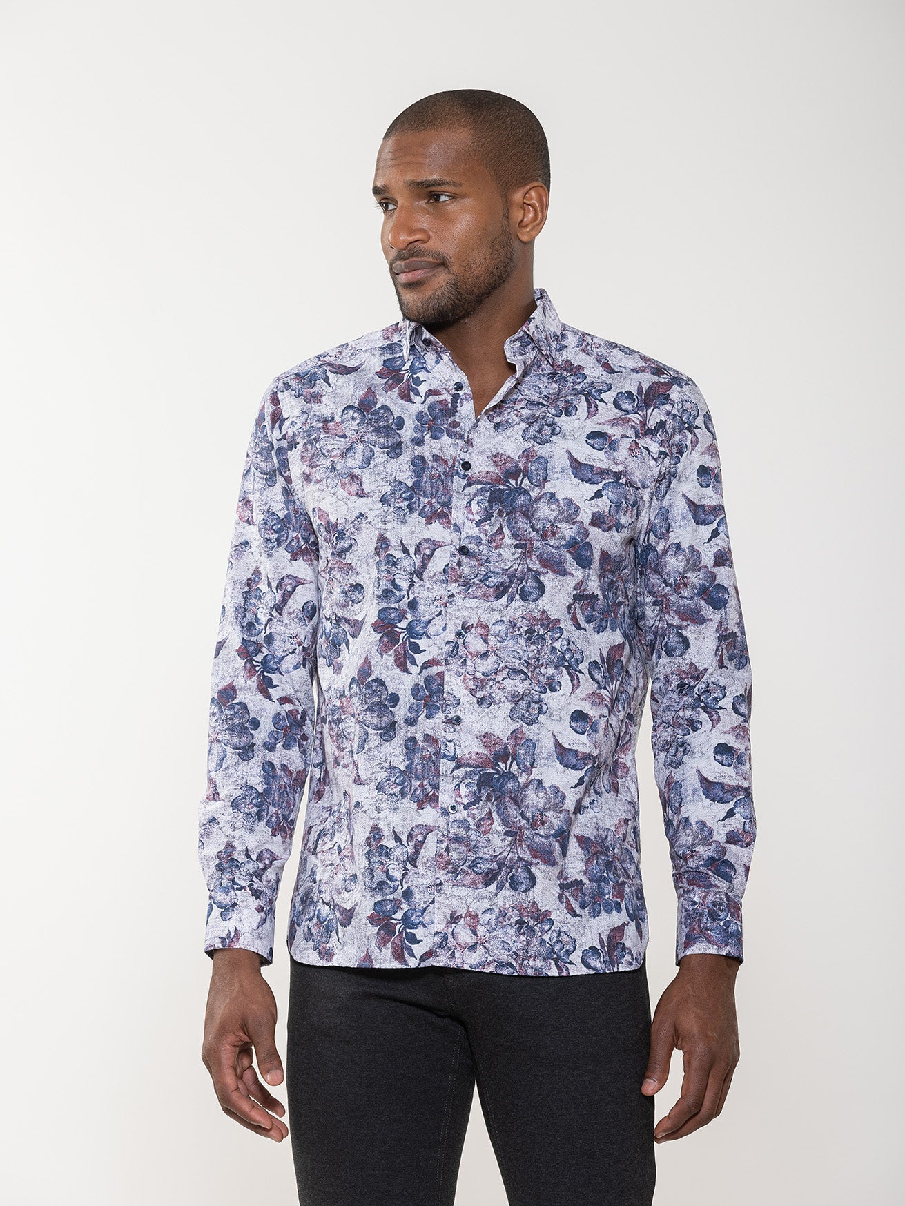 Antique Floral Print Shirt