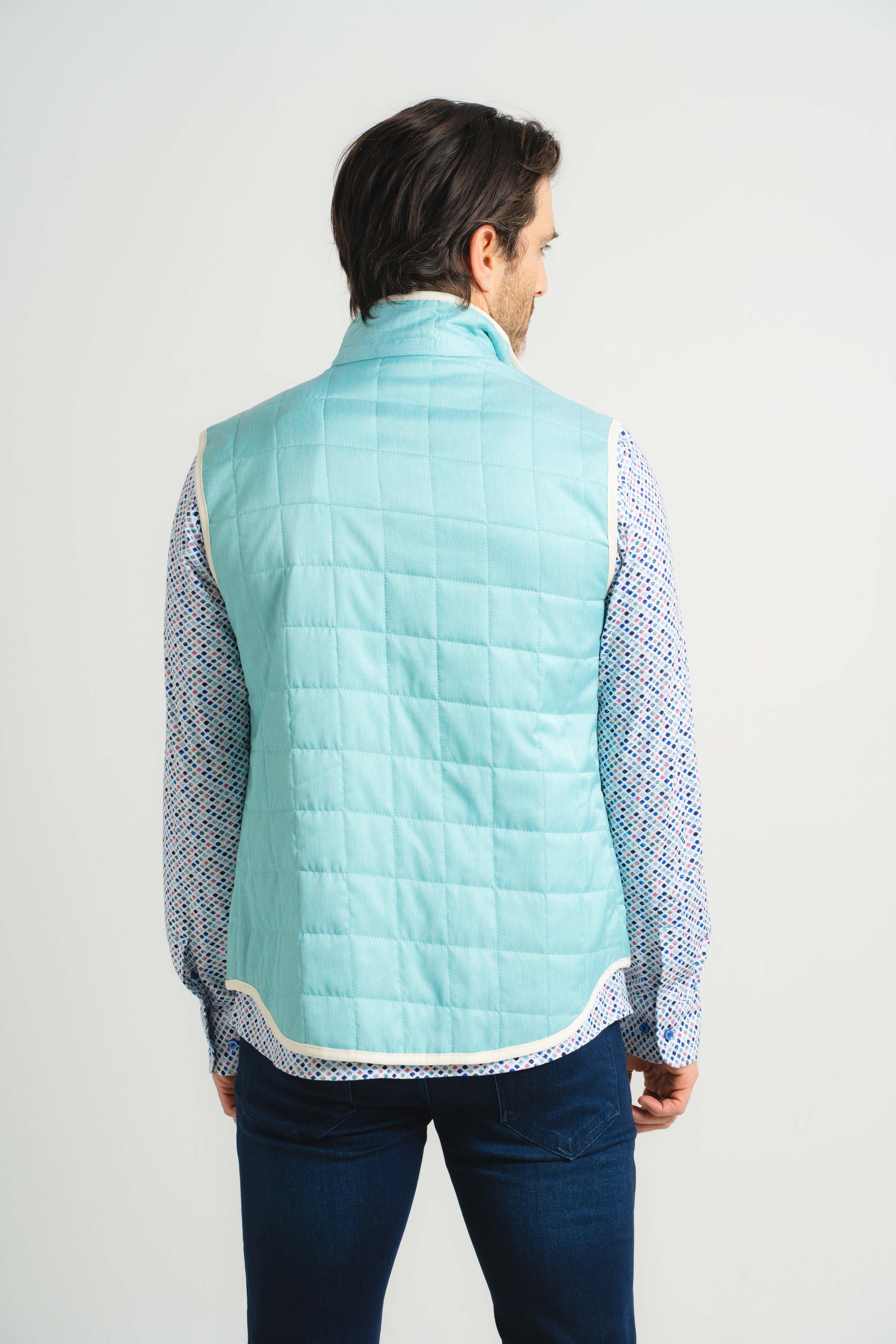 Aqua Quilted Vest