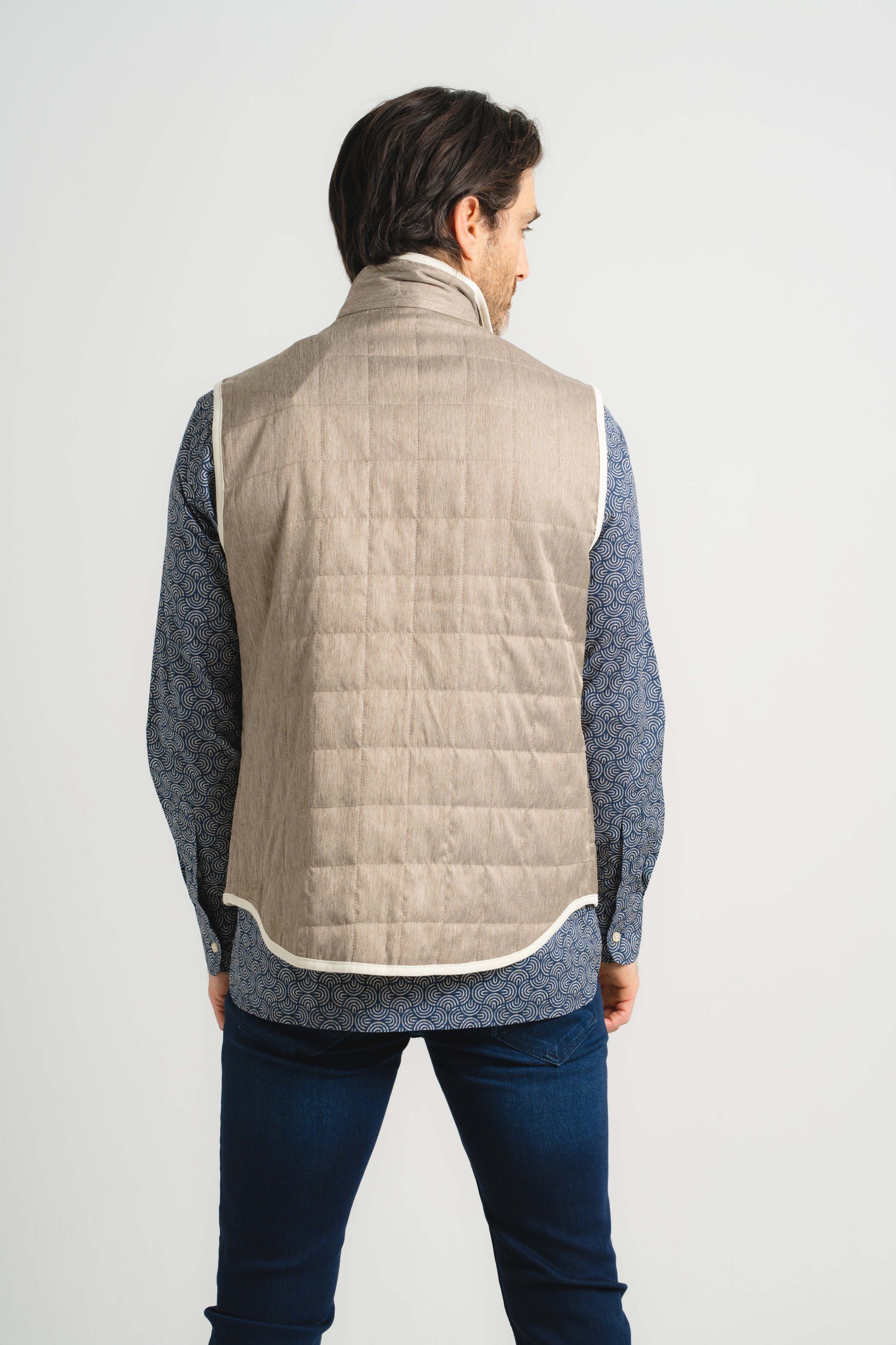 Brown Quilted Vest