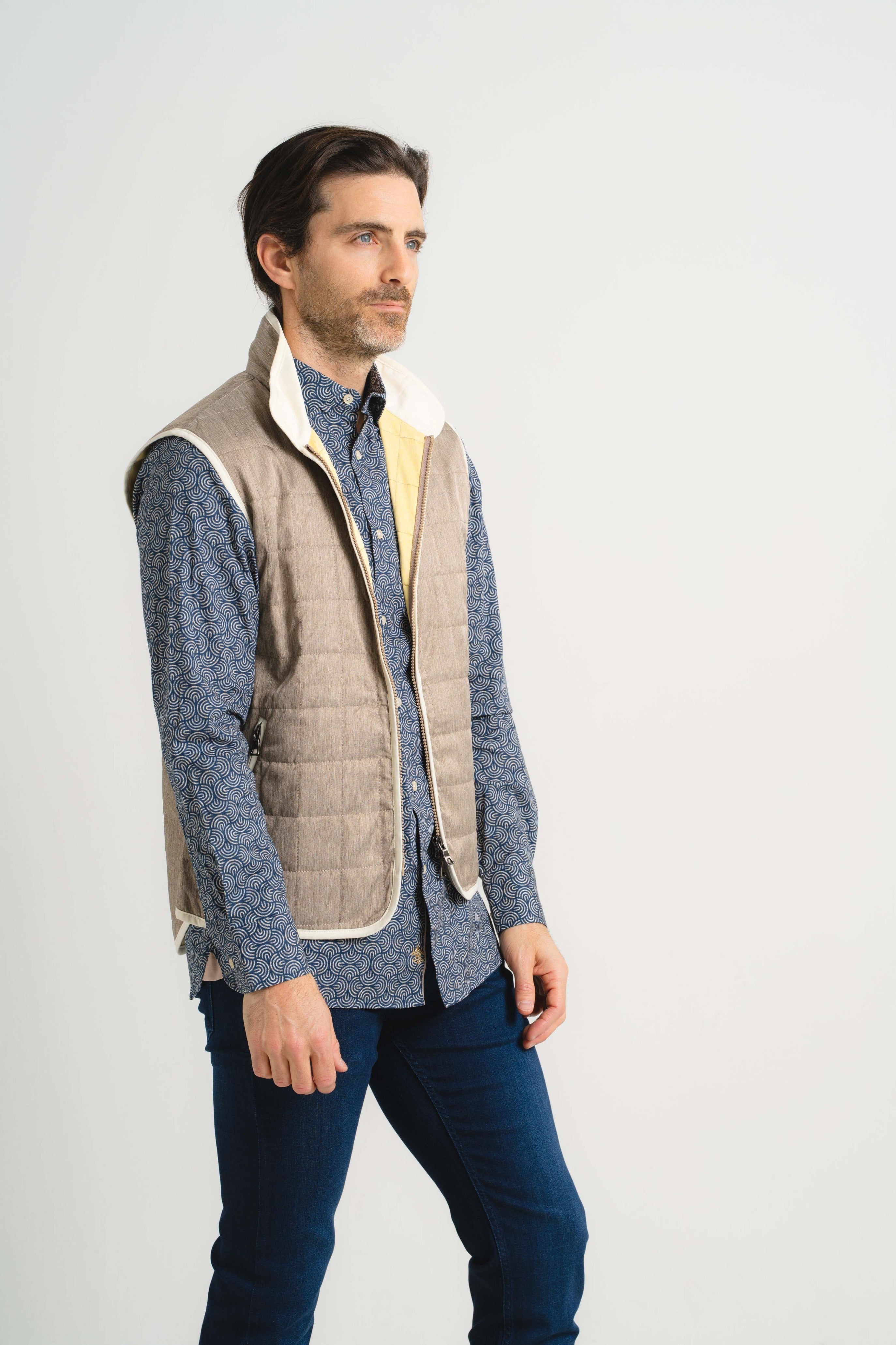 Brown Quilted Vest