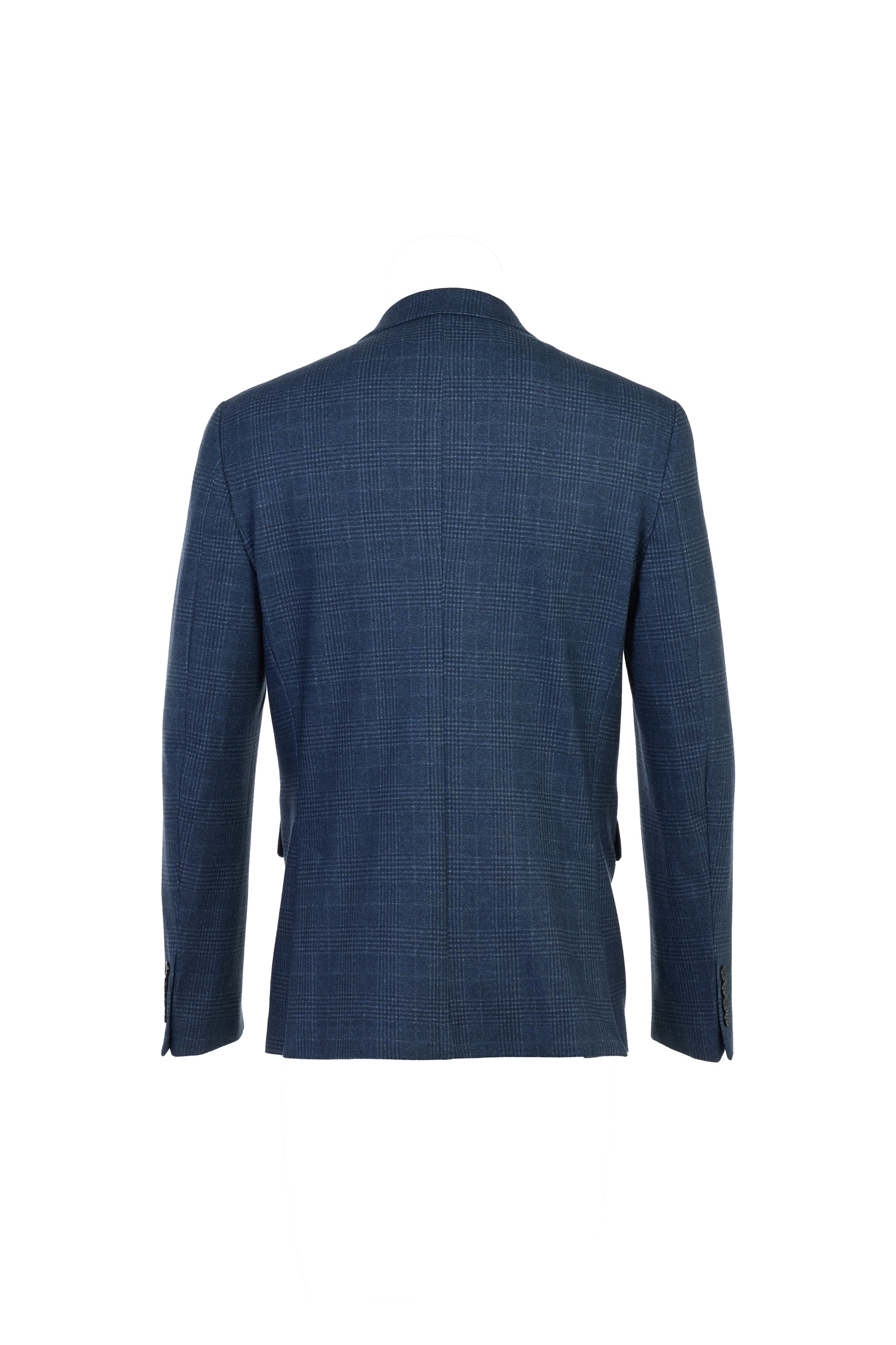 The Wool-Touch Bi-Stretch Melange Indigo Blazer