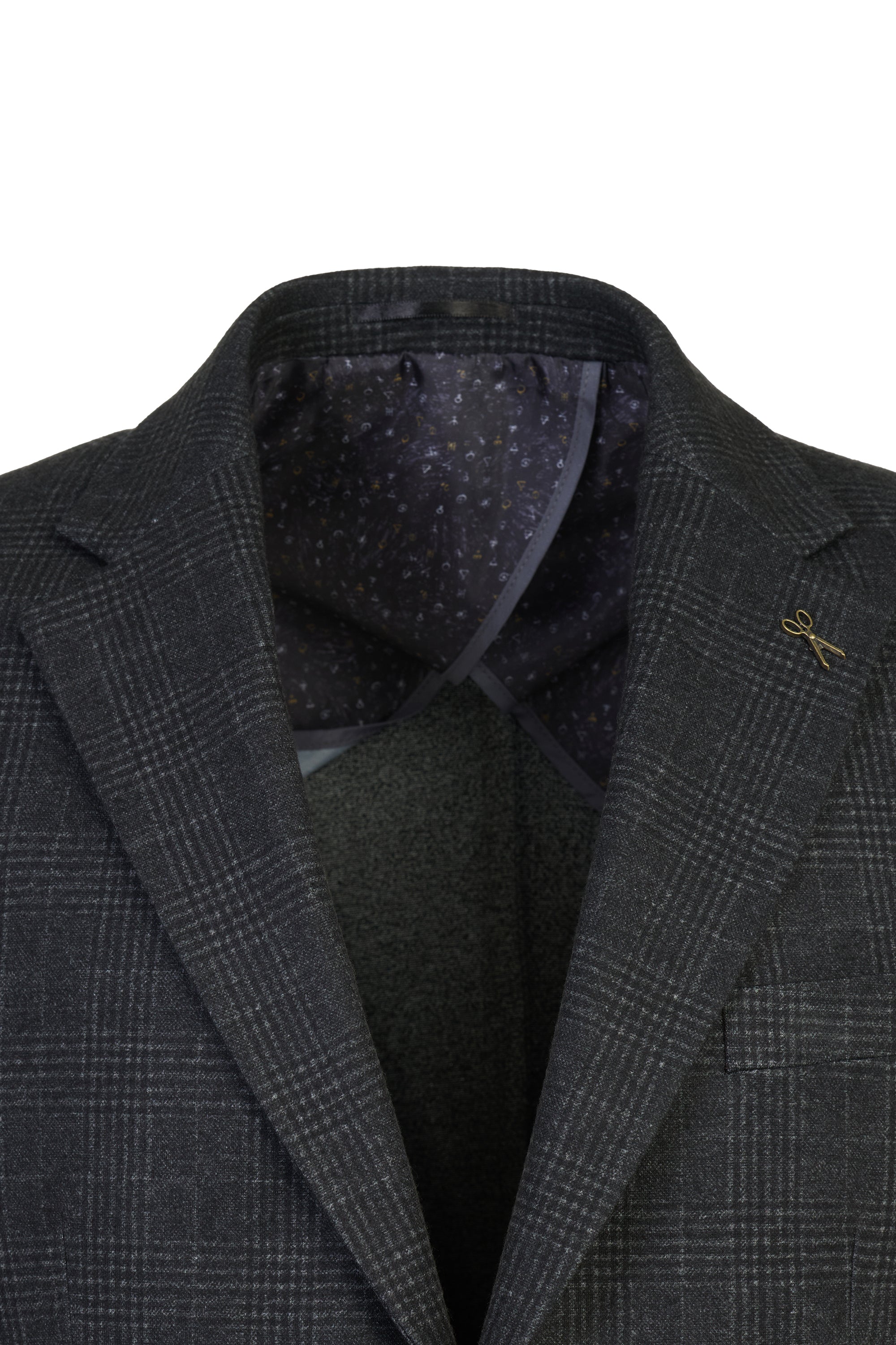 The Wool-Touch Bi-Stretch Melange Black Blazer