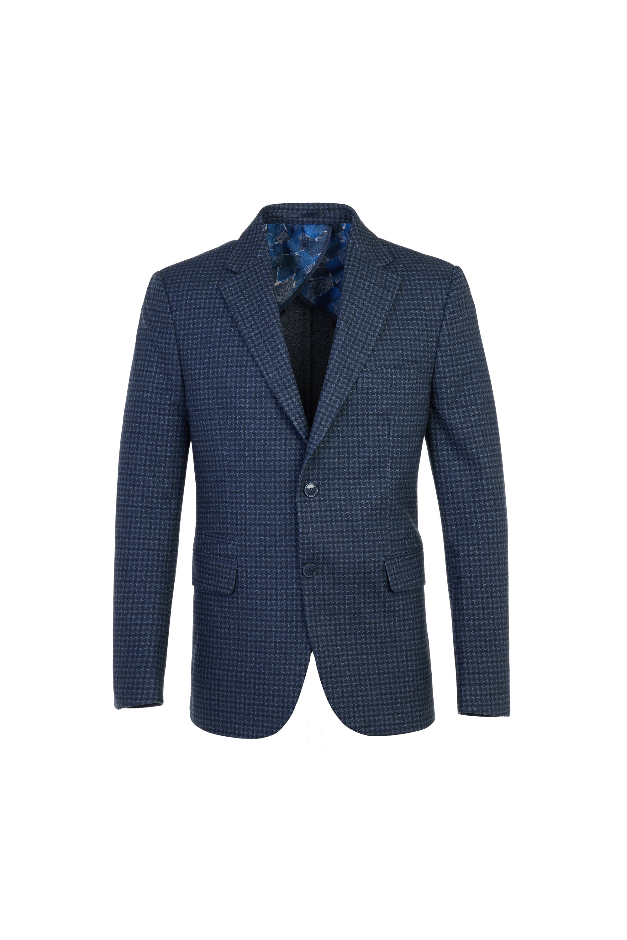 The Wool-Touch Bi-Stretch Indigo Blazer