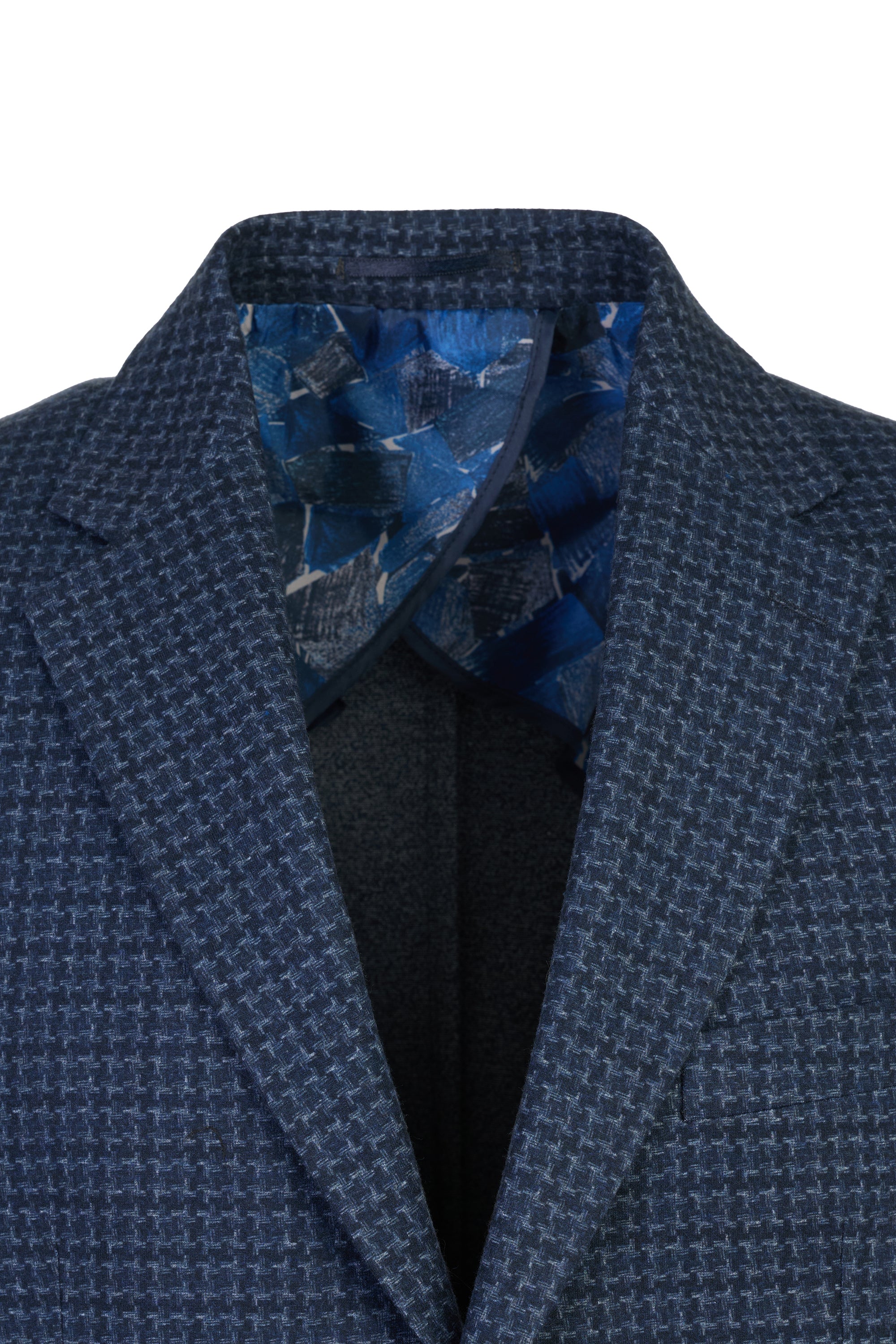 The Wool-Touch Bi-Stretch Indigo Blazer