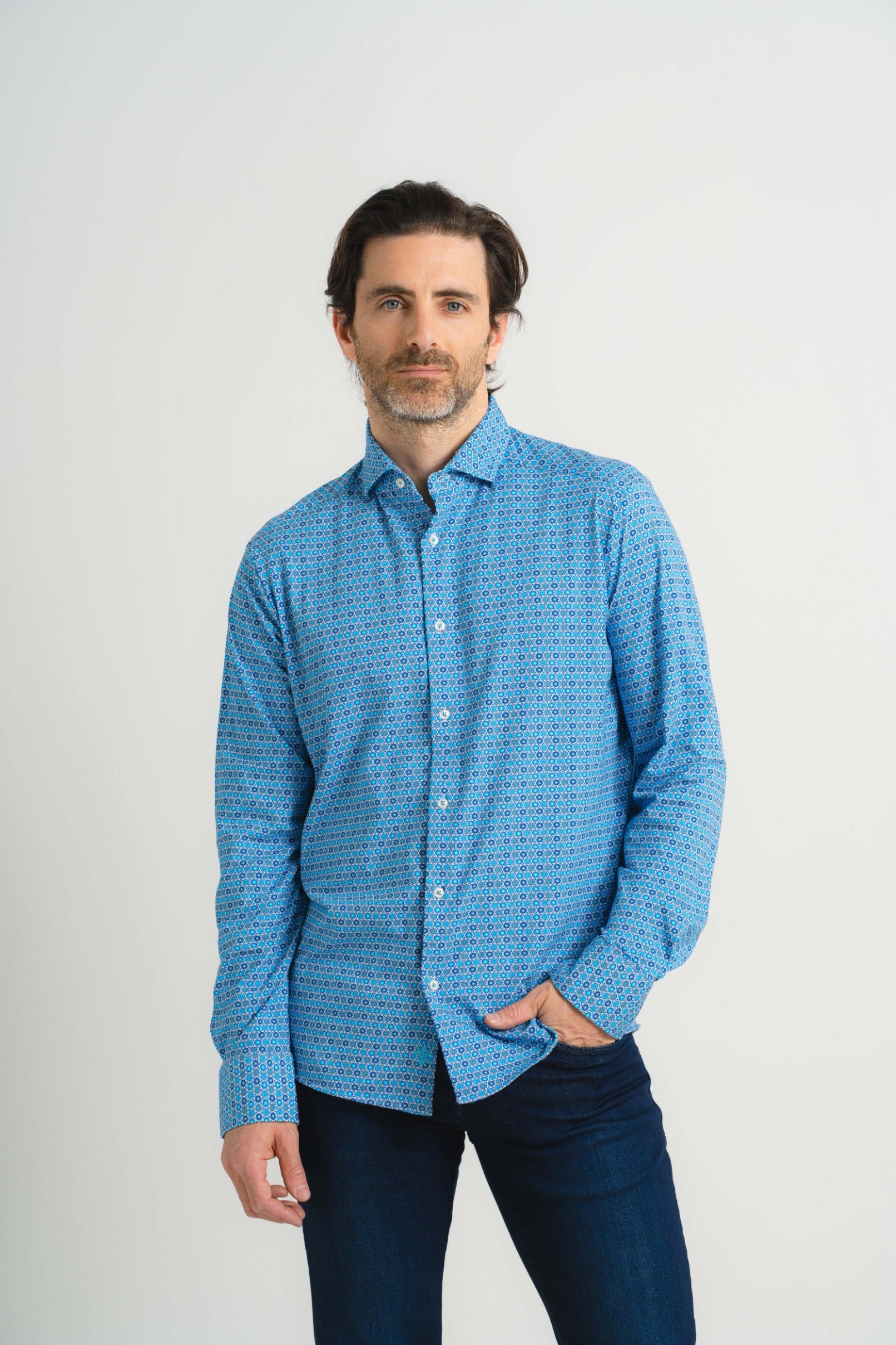 Geo Circle Print Shirt