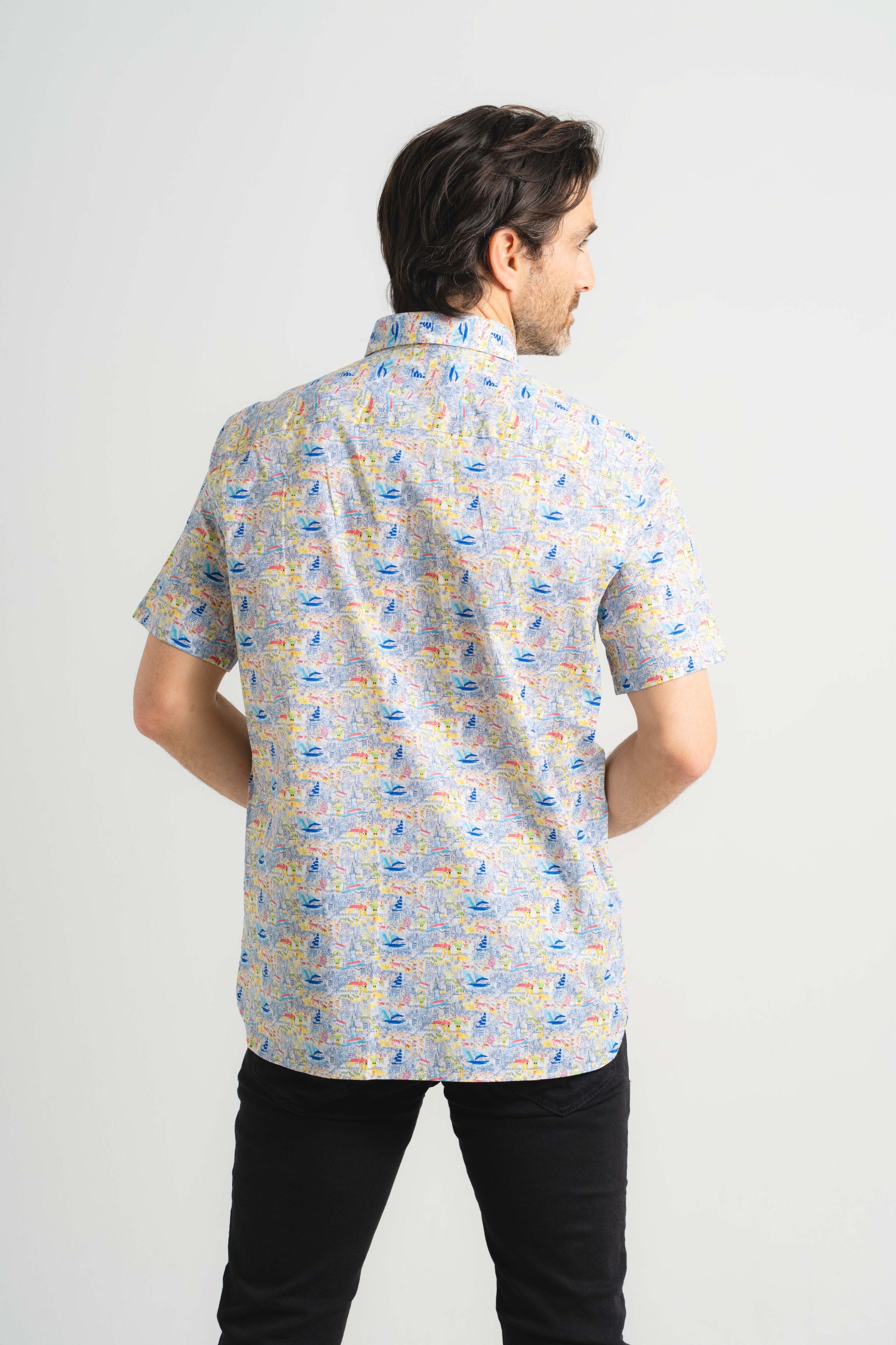 City Map Print Short Sleeve Shirt
