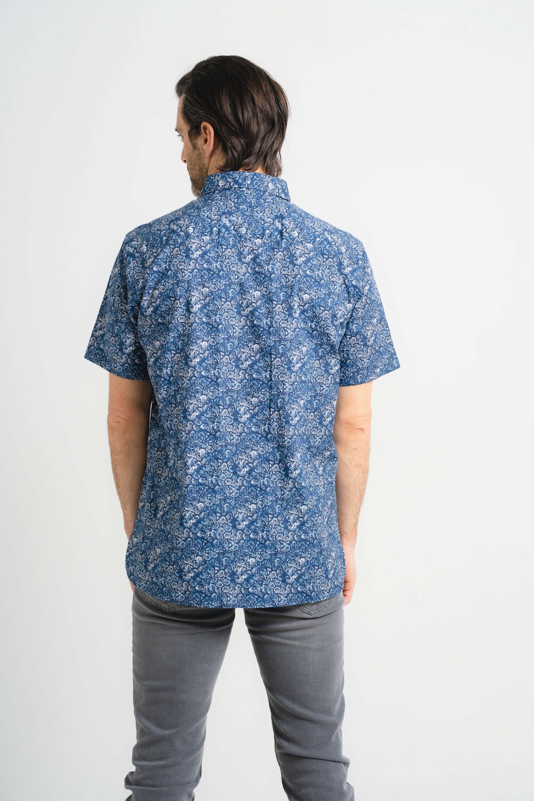 Antique Paisley Print Short Sleeve Shirt