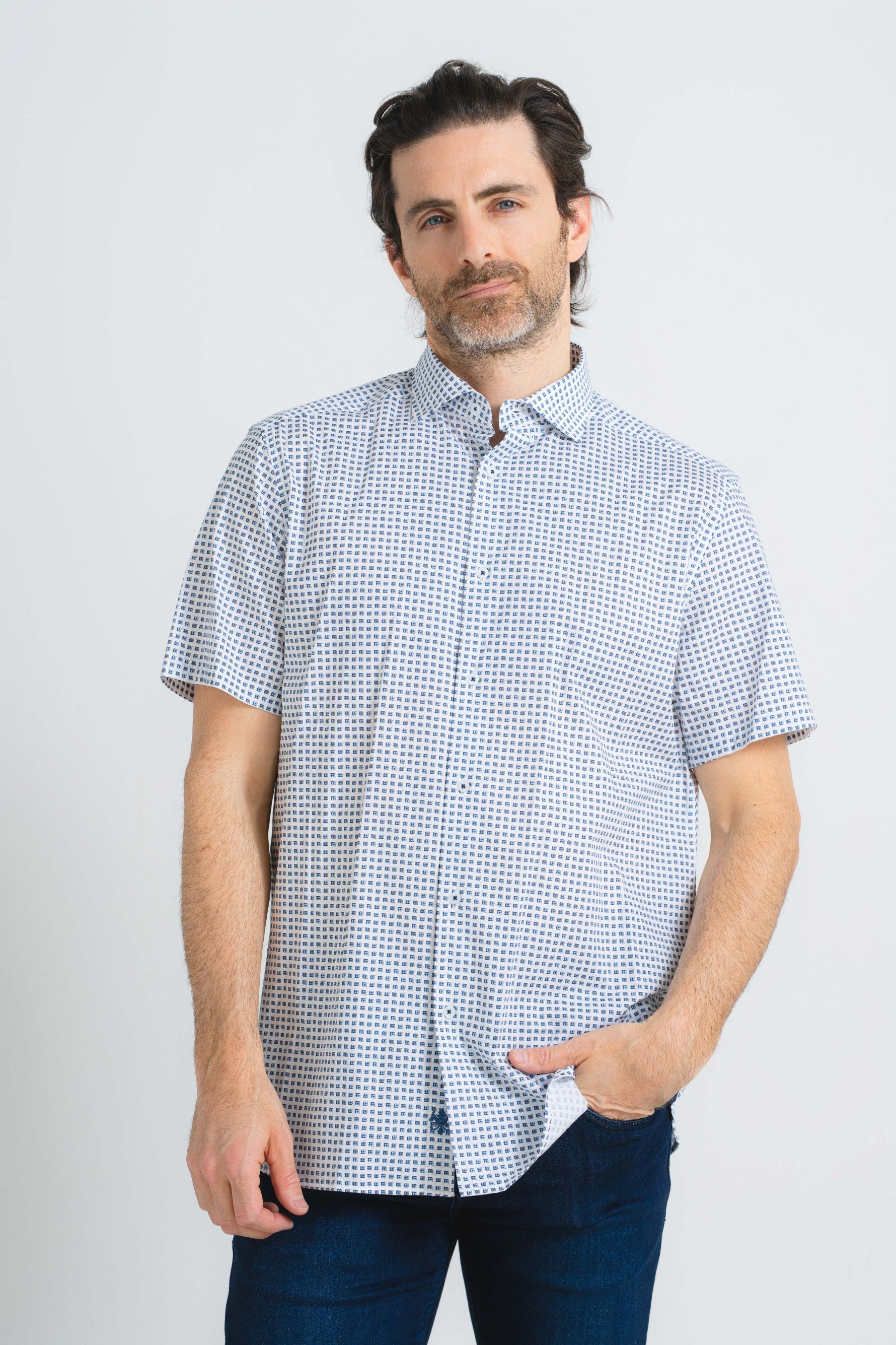 Mini Diamond Geo Short Sleeve Shirt