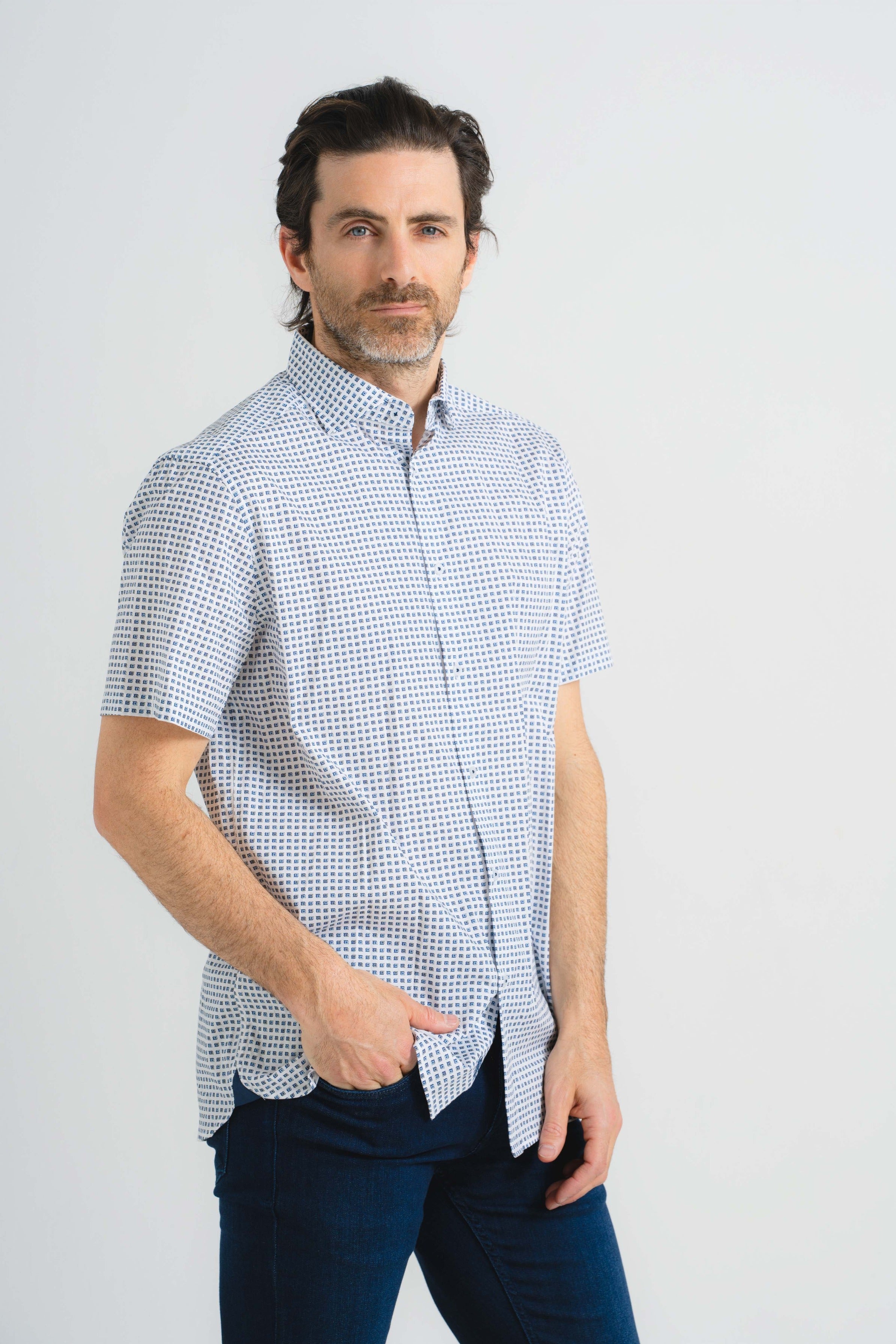 Mini Diamond Geo Short Sleeve Shirt