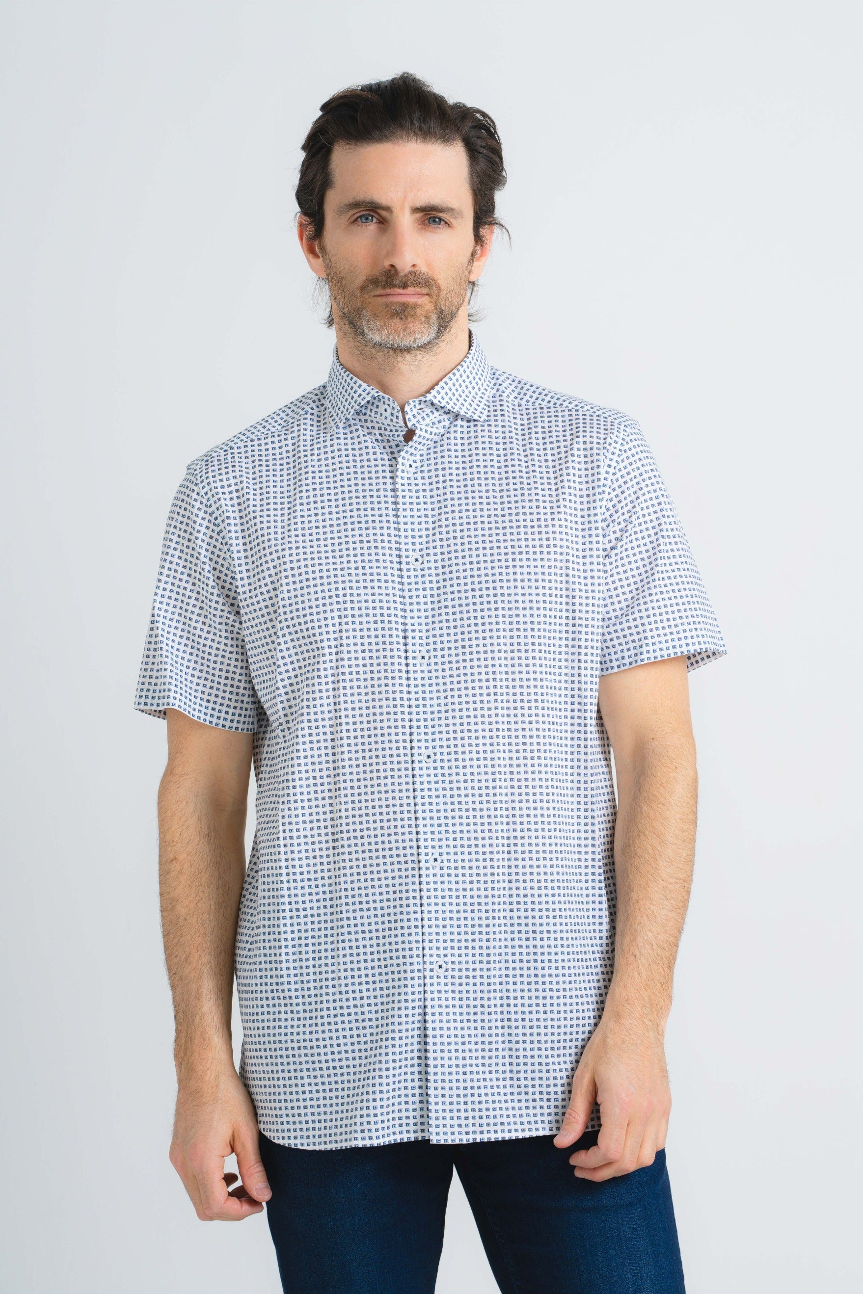 Mini Diamond Geo Short Sleeve Shirt