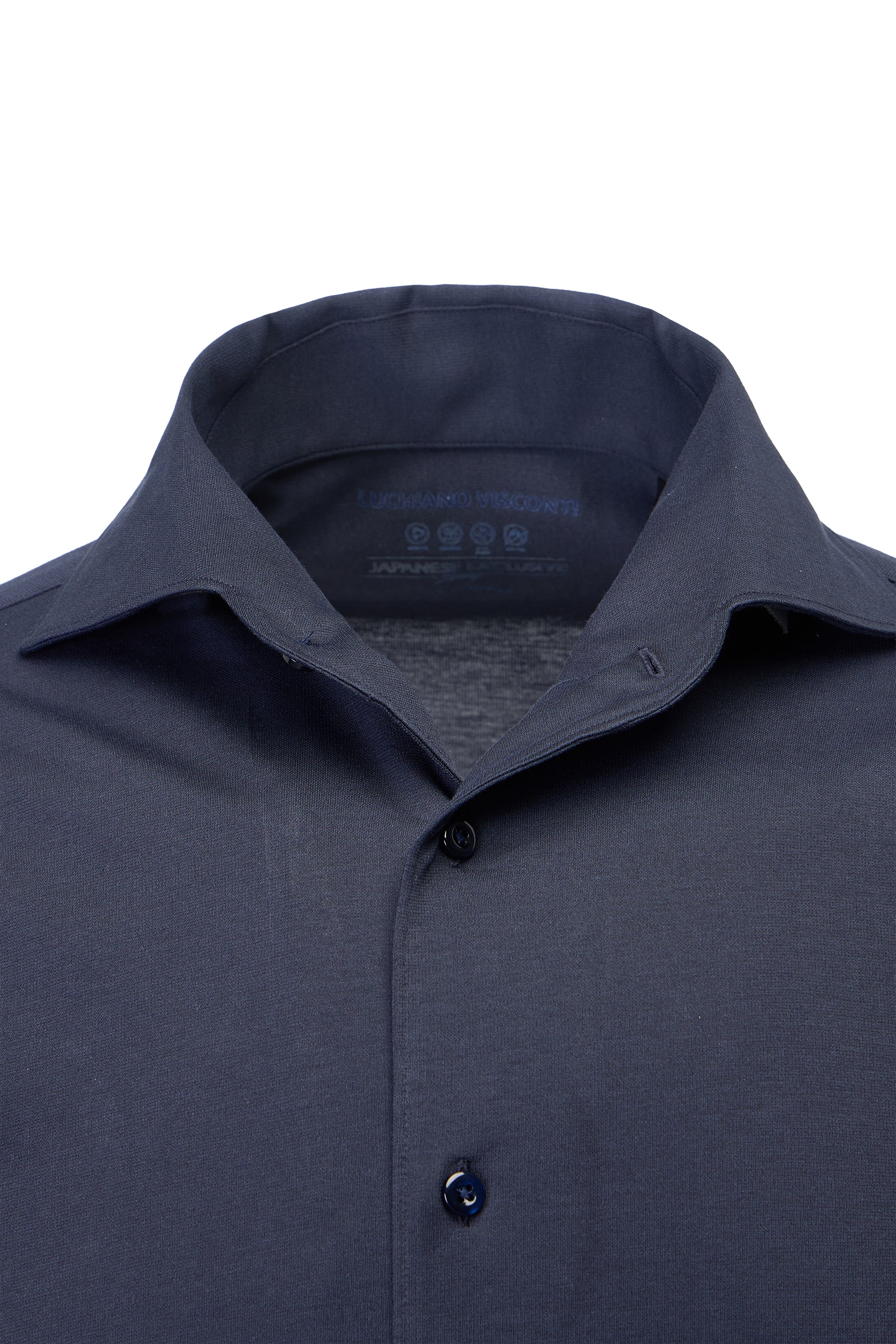 Navy One-Piece Collar Performance Stretch Shirt