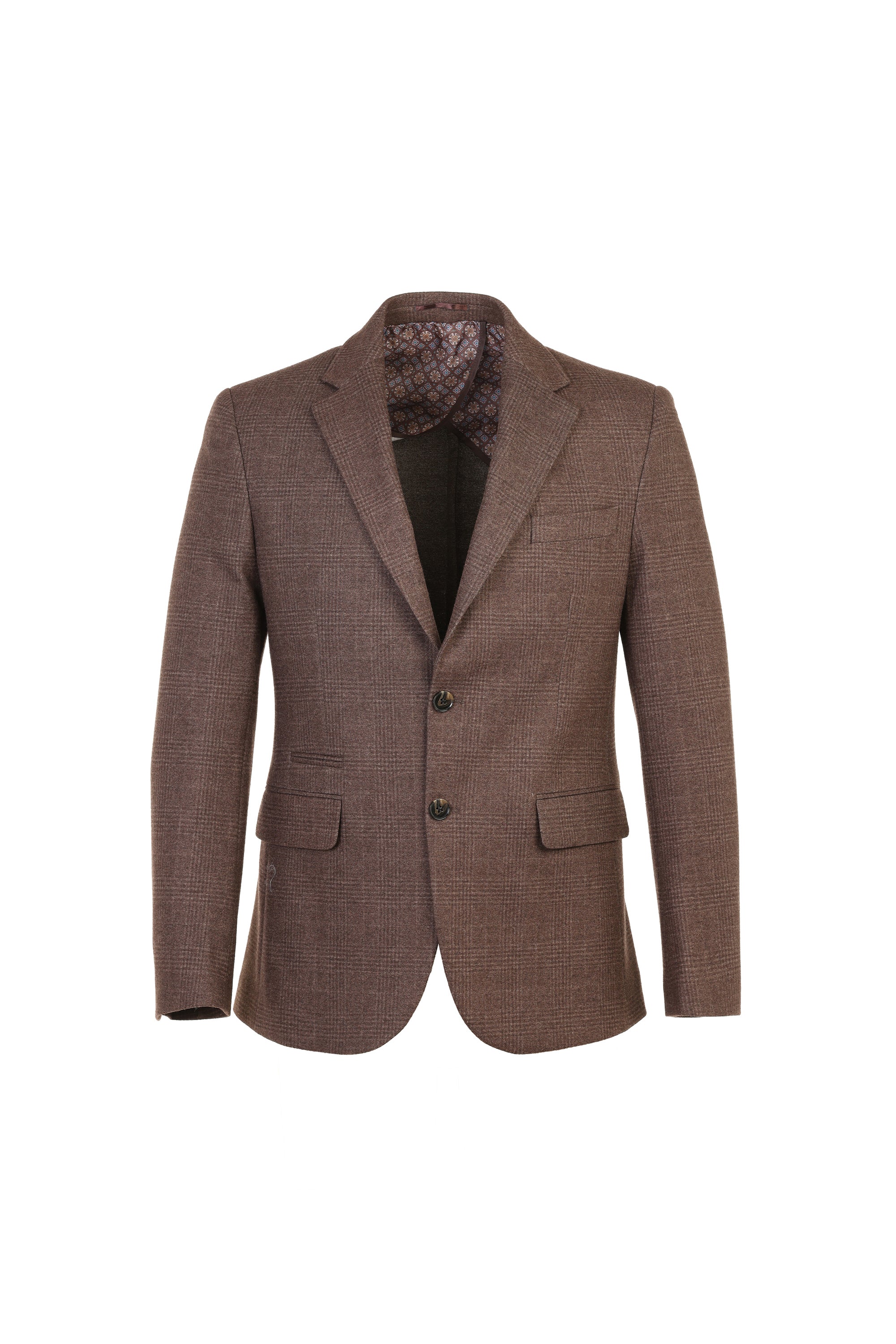 The Wool-Touch Bi-Stretch Melange Brown Blazer