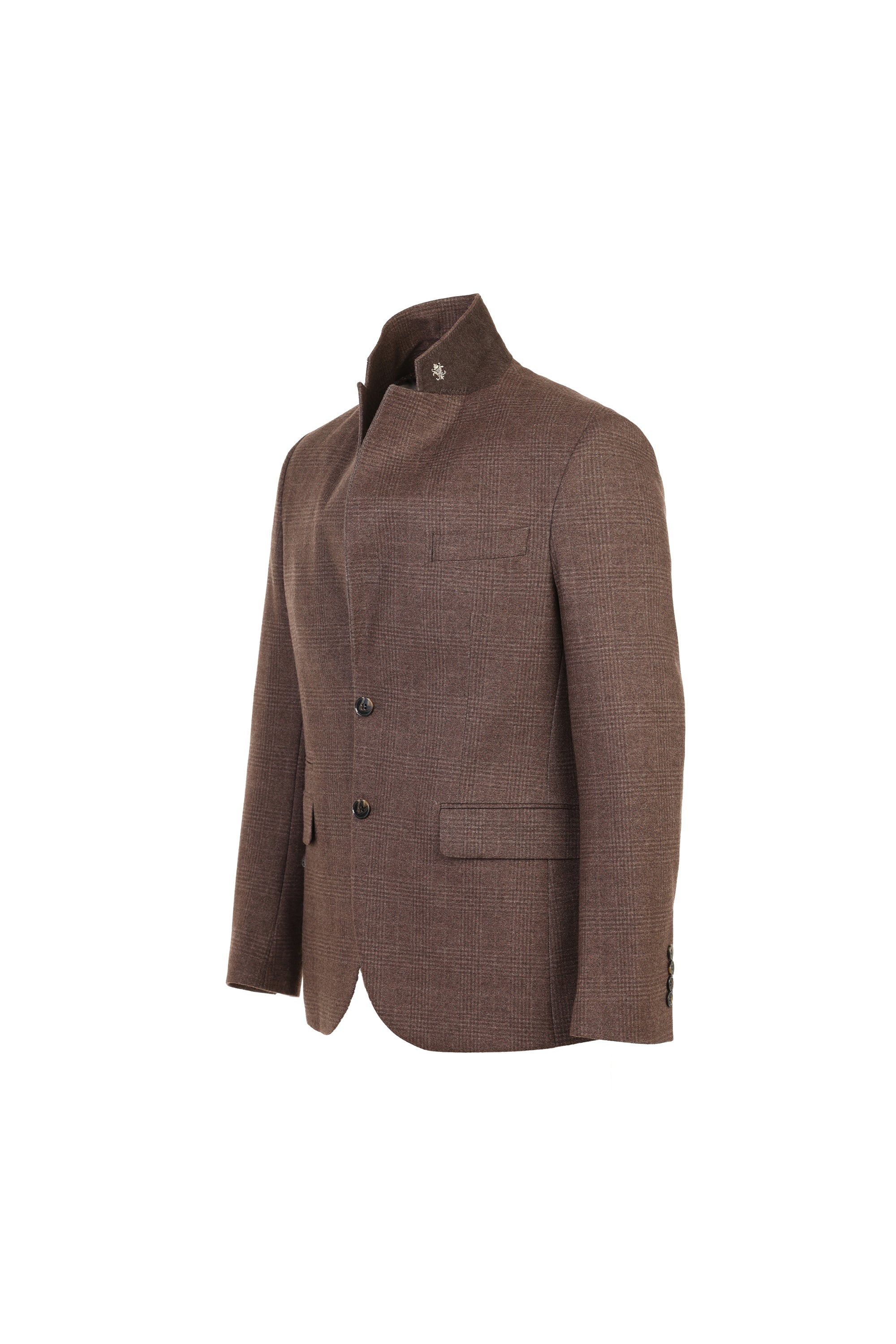 The Wool-Touch Bi-Stretch Melange Brown Blazer