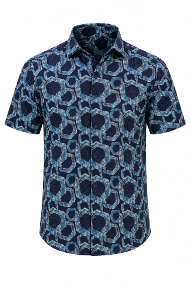Cellule Printed Linen Shirt