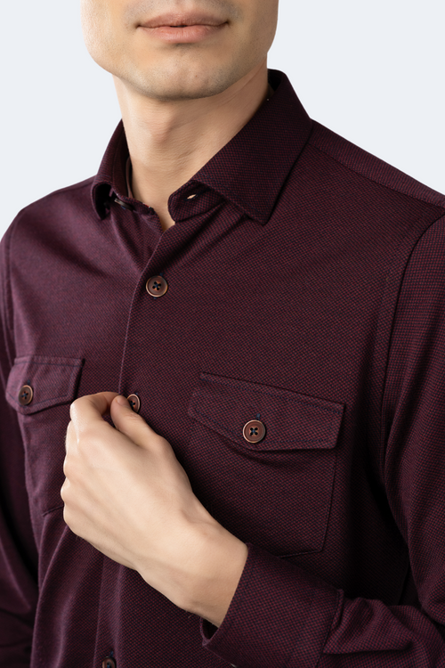 Burgundy Knit Shirt