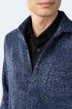 Multi Blue Tweed Shacket