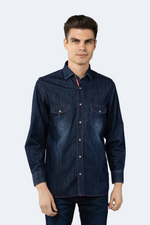 Dark Blue Denim Shirt