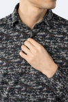 Grey, Navy, Green Camouflage Knit Shirt