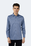 Multi Blue Squares with Dots Shirt