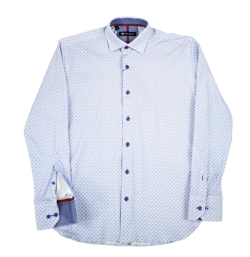 Max Colton Light Blue Circles Long Sleeve Shirt