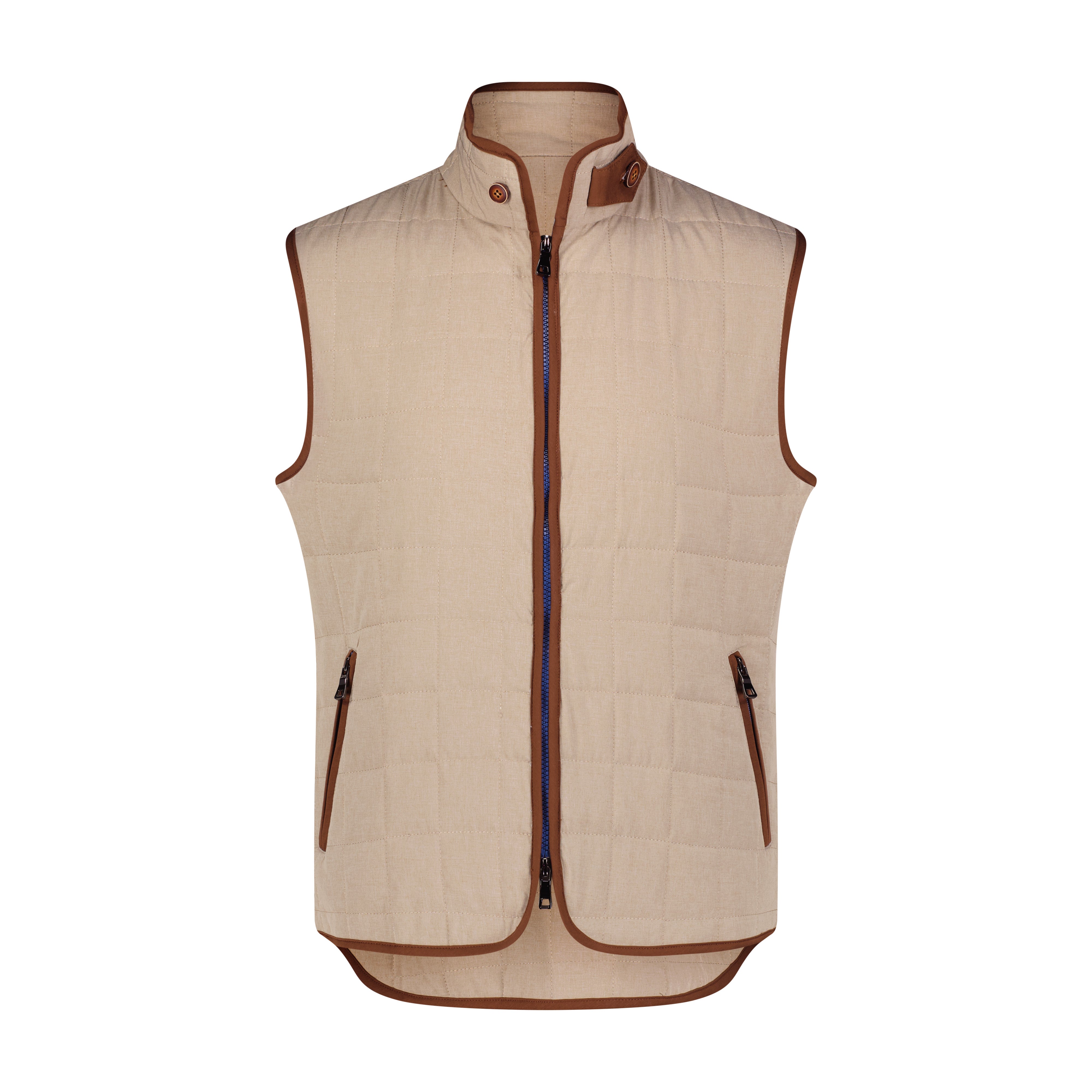 Beige Lightweight Quilted Vest – Luchiano Visconti Online
