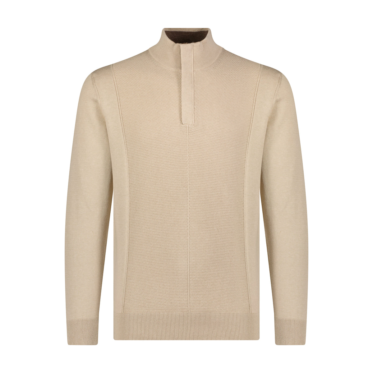 Quarter Zip Multi Panel Sweater