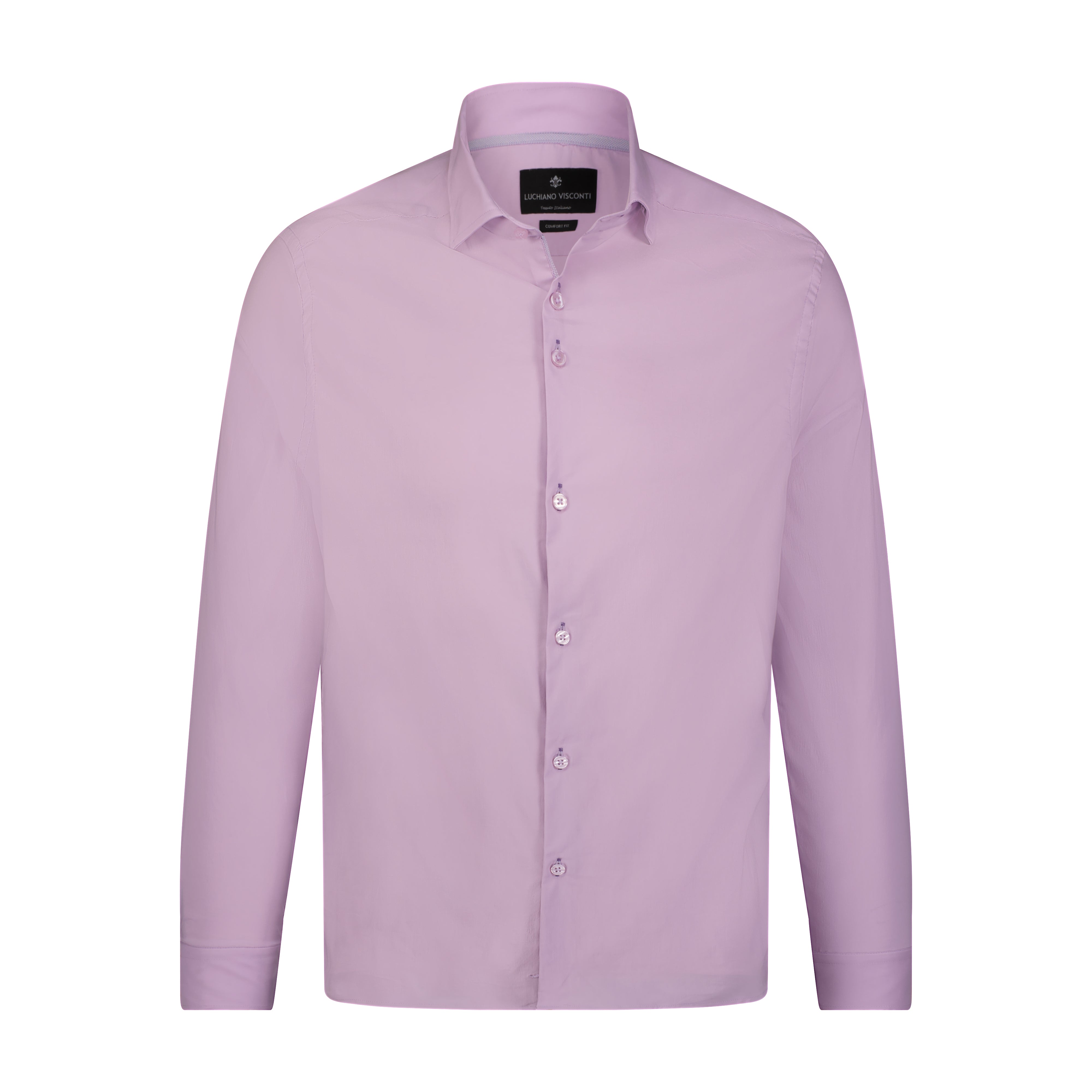 Lilac Solid Long Sleeve Shirt