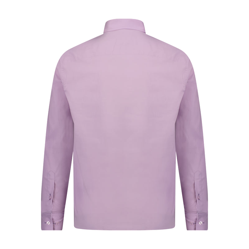Lilac Solid Long Sleeve Shirt