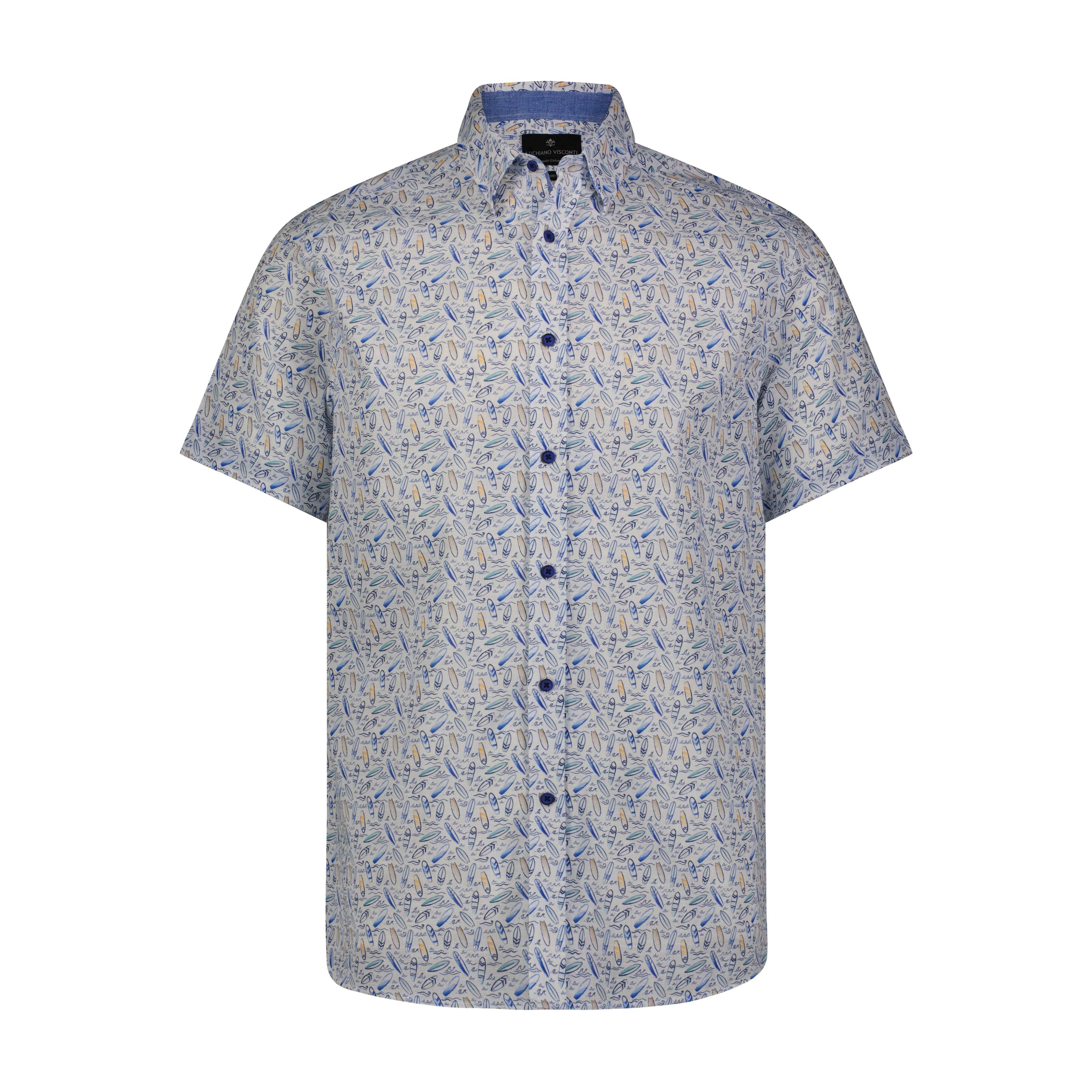 Surfs Up Print Short Sleeve Shirt