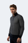 Melange Dark Grey Quarter Zip