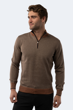 Melange Mink and Chestnut Quarter Zip