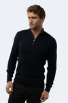 Navy Knit Quarter Zip