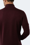 Melange Burgundy Mockneck Sweater