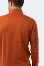 Orange Mockneck Sweater